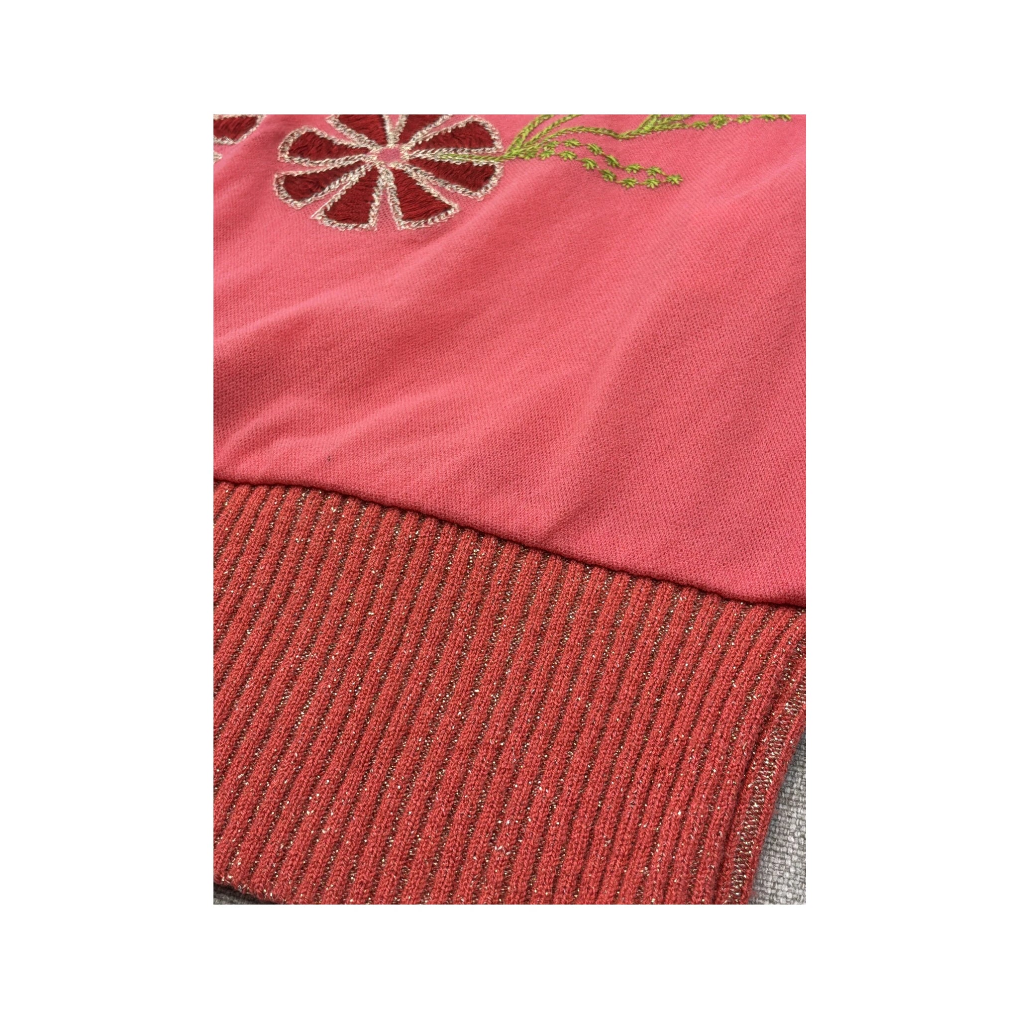Embroidered Sequin Floral Sweater (repriced)