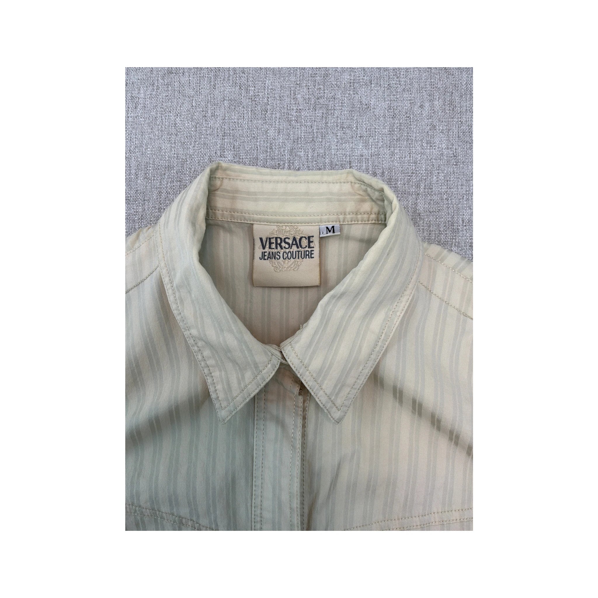 Versace Jeans Couture Striped Sleeveless Button-Up Shirt