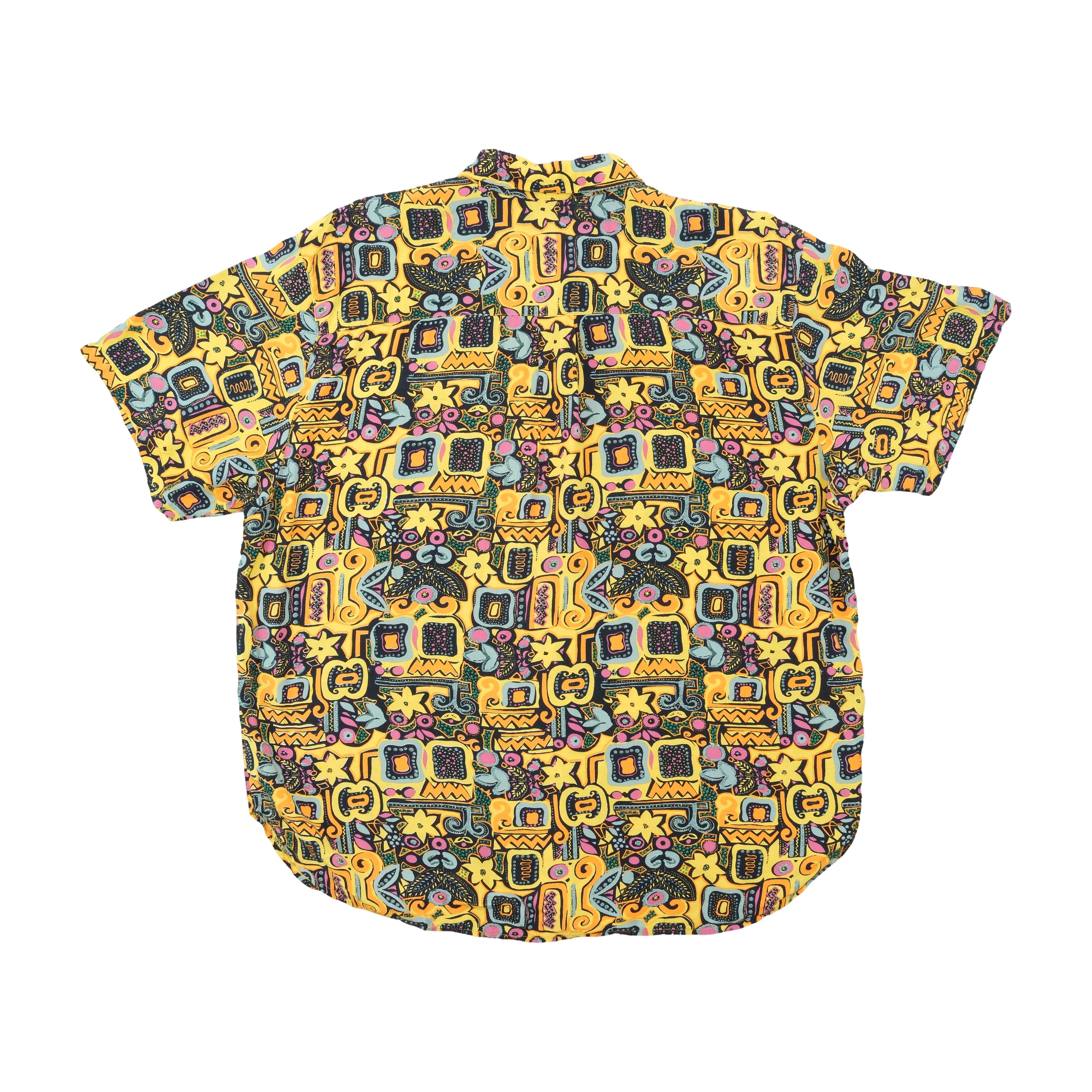 Viva Retro Abstract Print Button Up Shirt