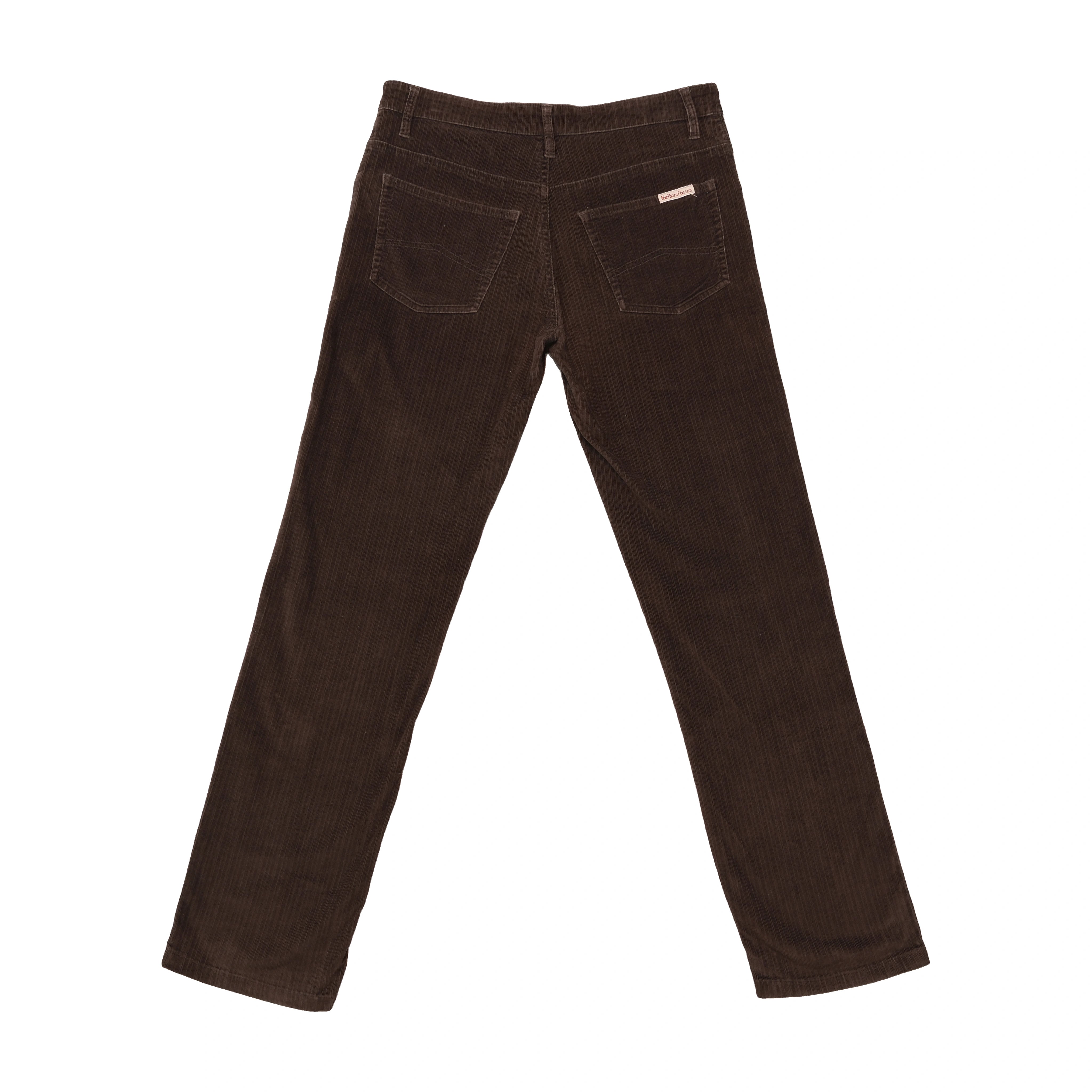 Marlboro Classics Brown Cotton Corduroy Straight Leg Pants