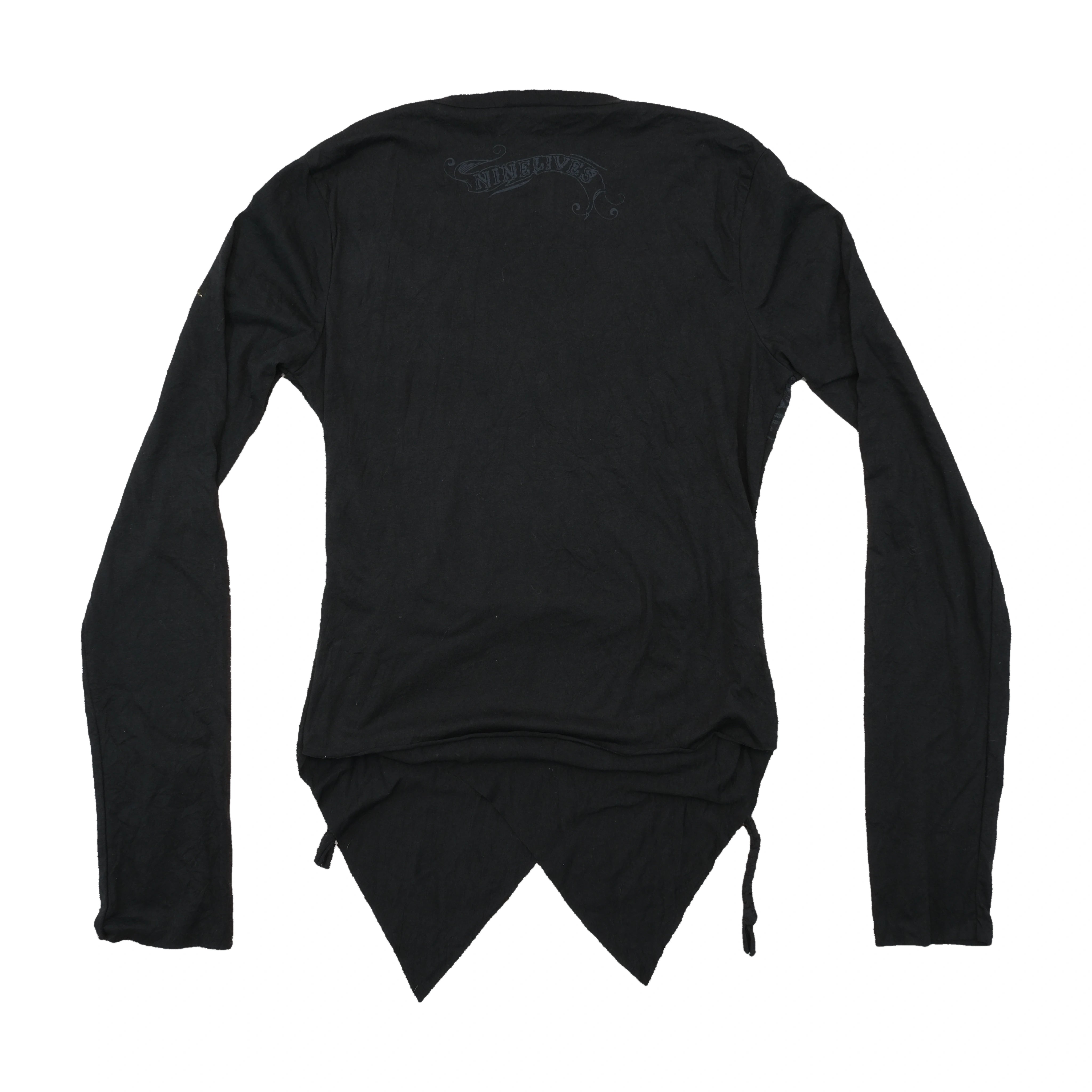 Nine Lives Studded Phoenix Handkerchief Hem Blouse