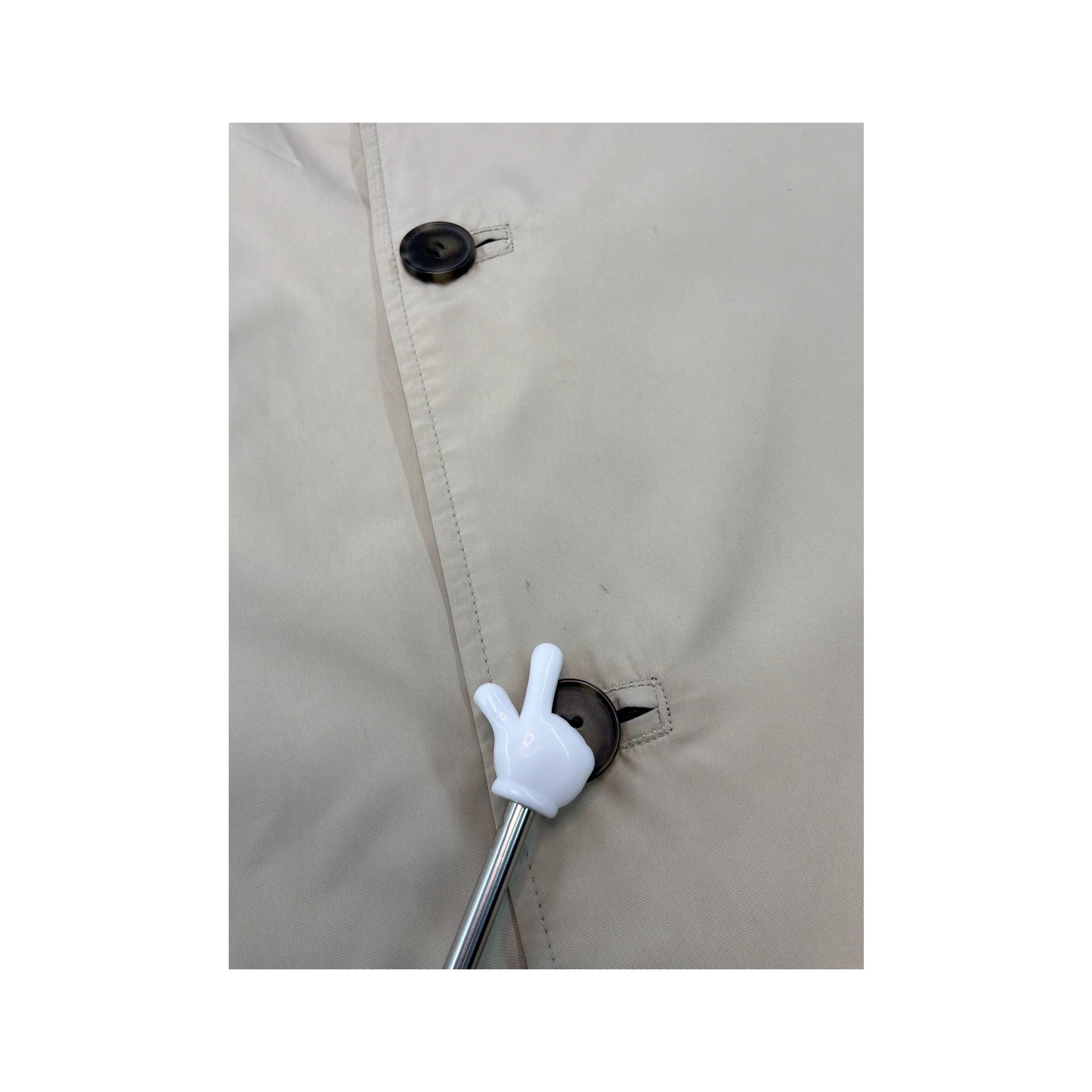 Vintage Beige Minimalist Car Coat Jacket