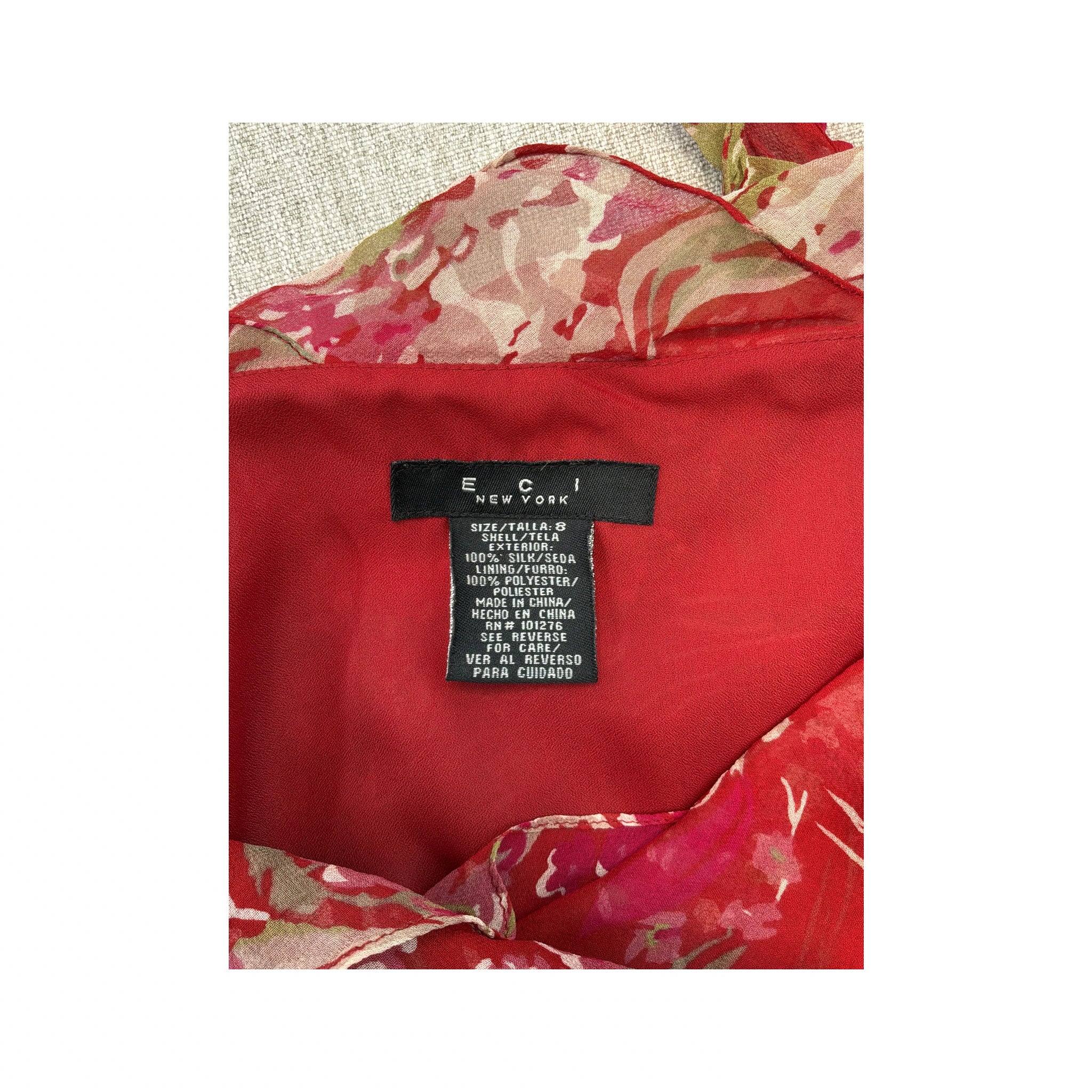 ECI New York Floral Ruffle Tank Top (Repriced)