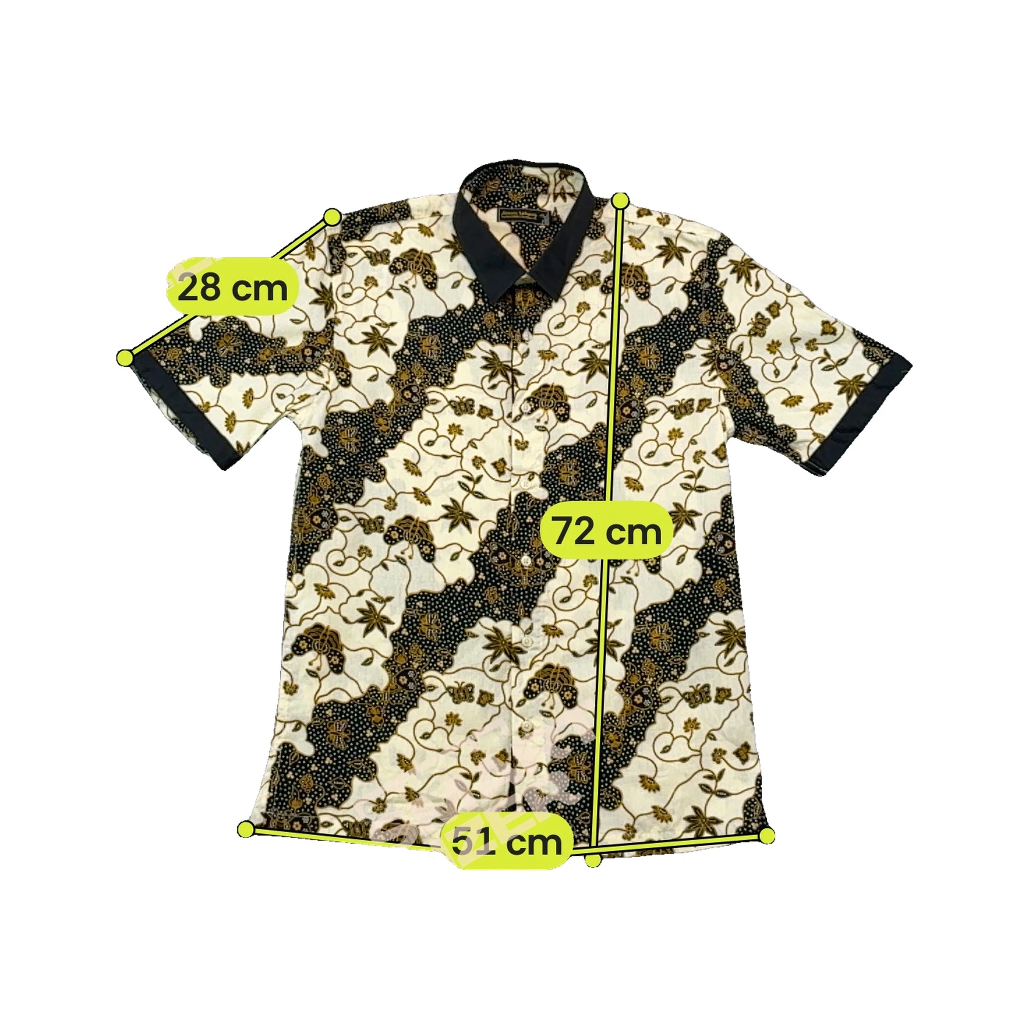 Semata Wayang Vintage Batik Print Cotton Button Up Shirt