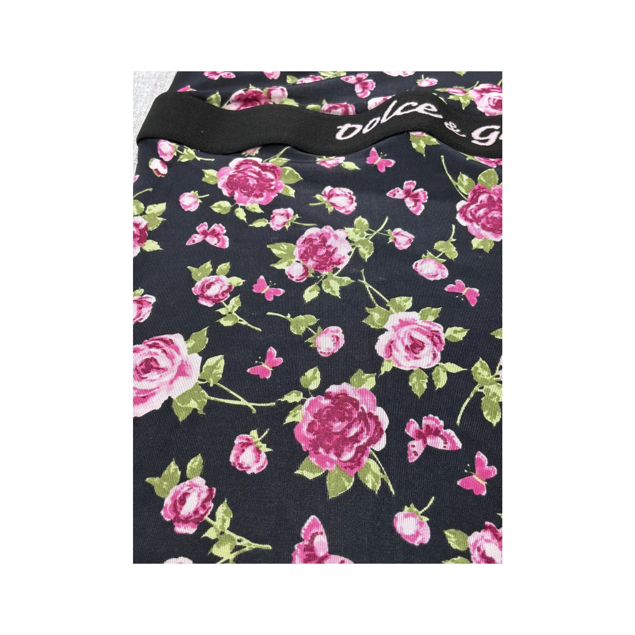 Dolce & Gabbana Floral Logo Waist T-shirt