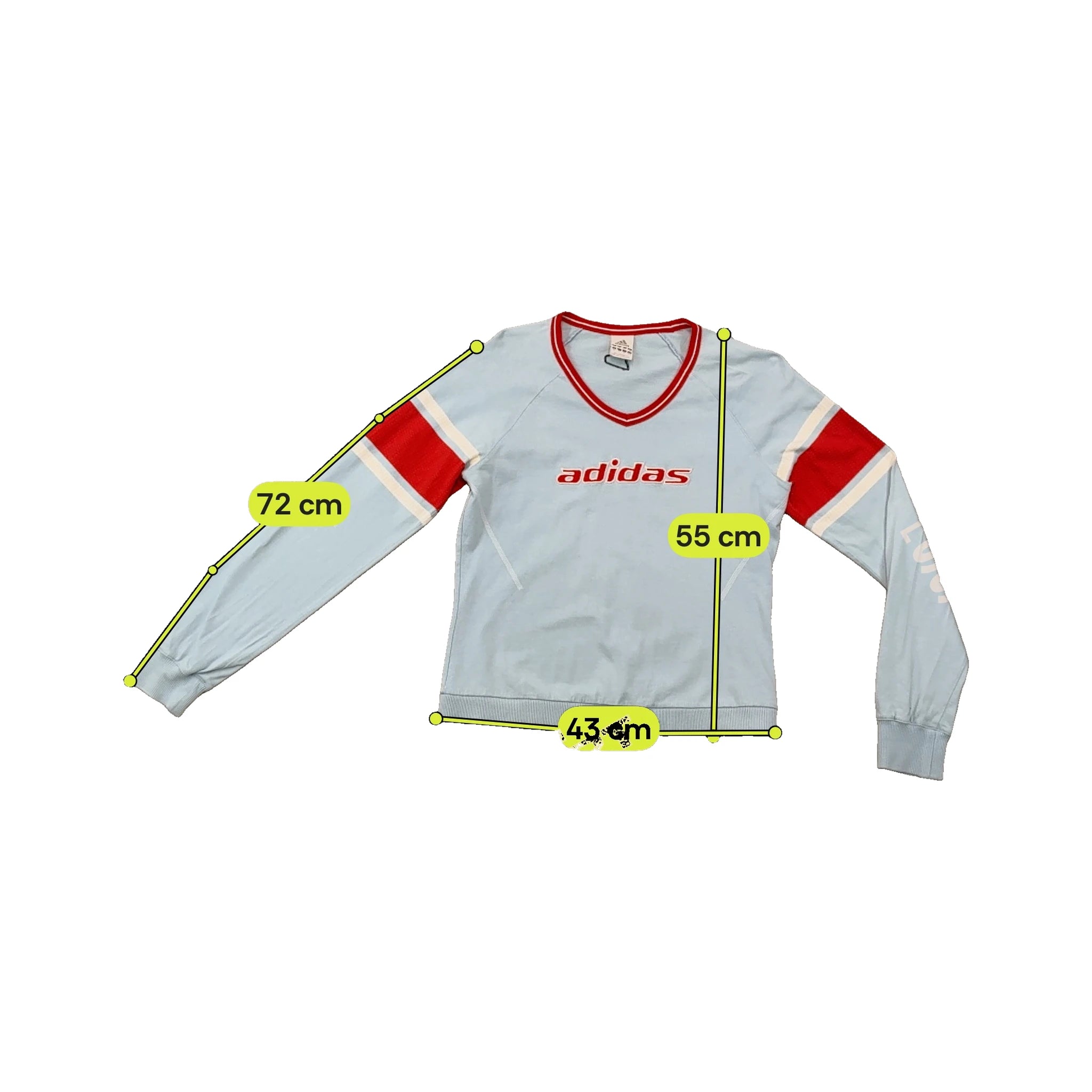 adidas Y2K Logo V-Neck Athletic Sweater