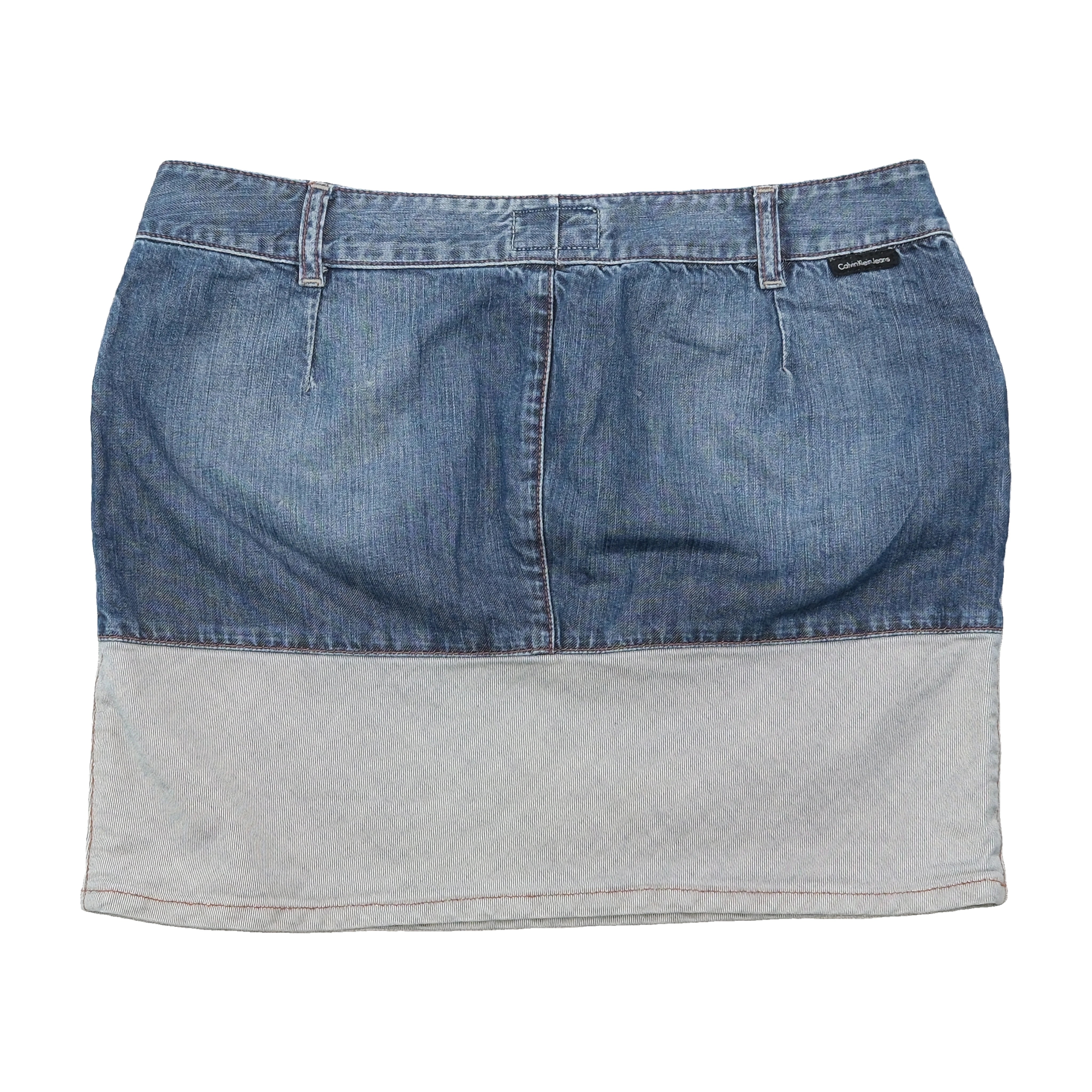 Calvin Klein Jeans Two Tone Denim Mini Skirt
