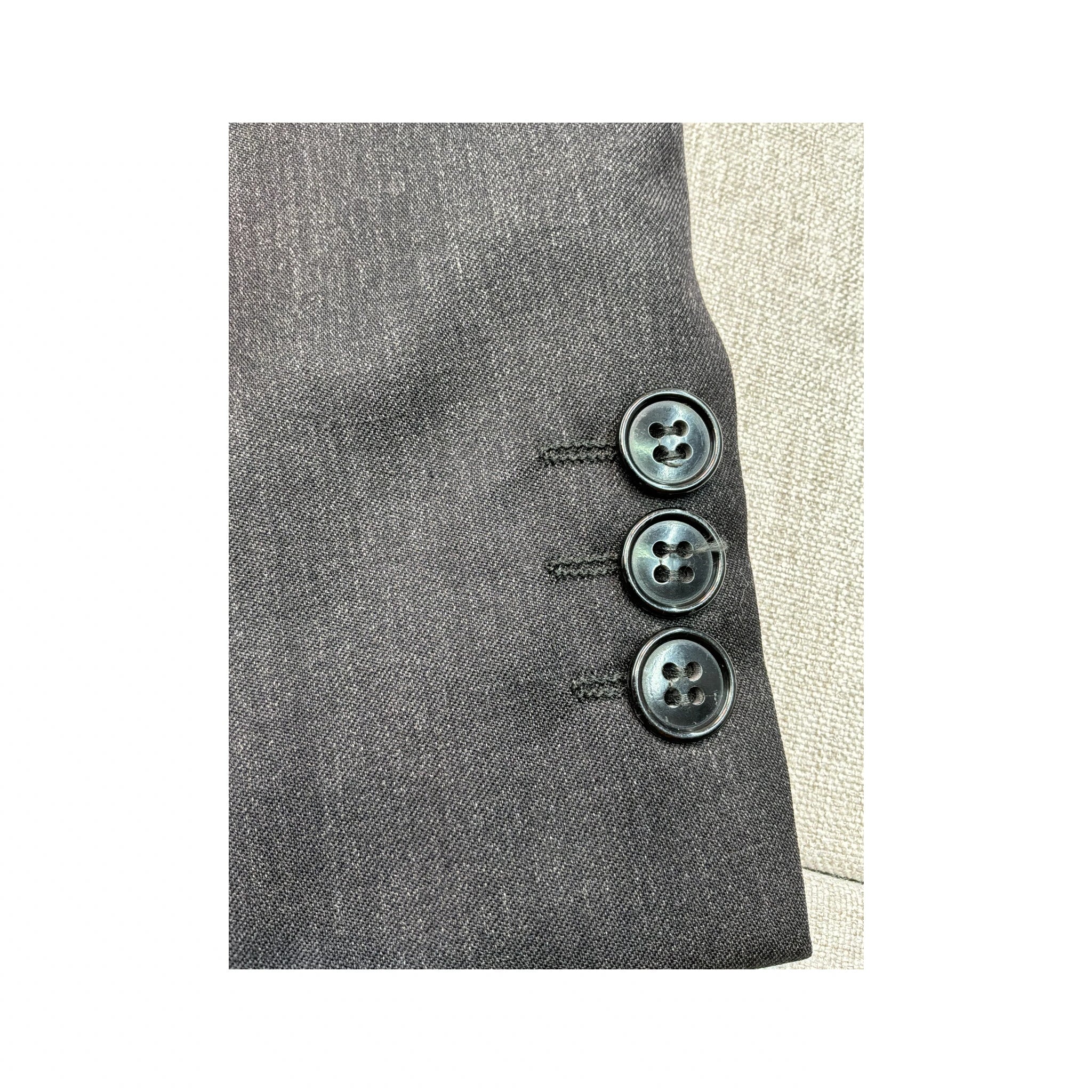 Blazer Dolce & Gabbana cinzento de Dois Botões em Mistura de Lã