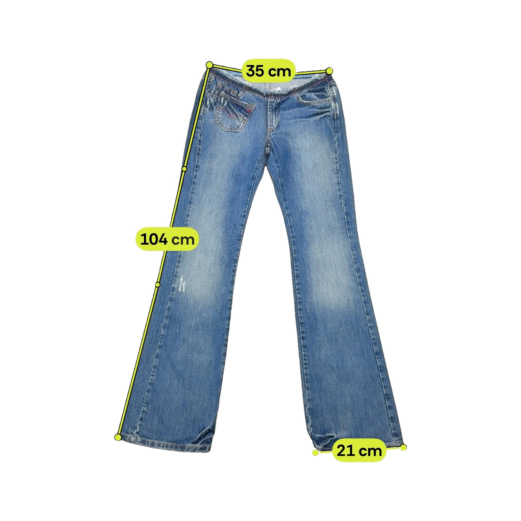 Replay Embroidered Flare Jeans