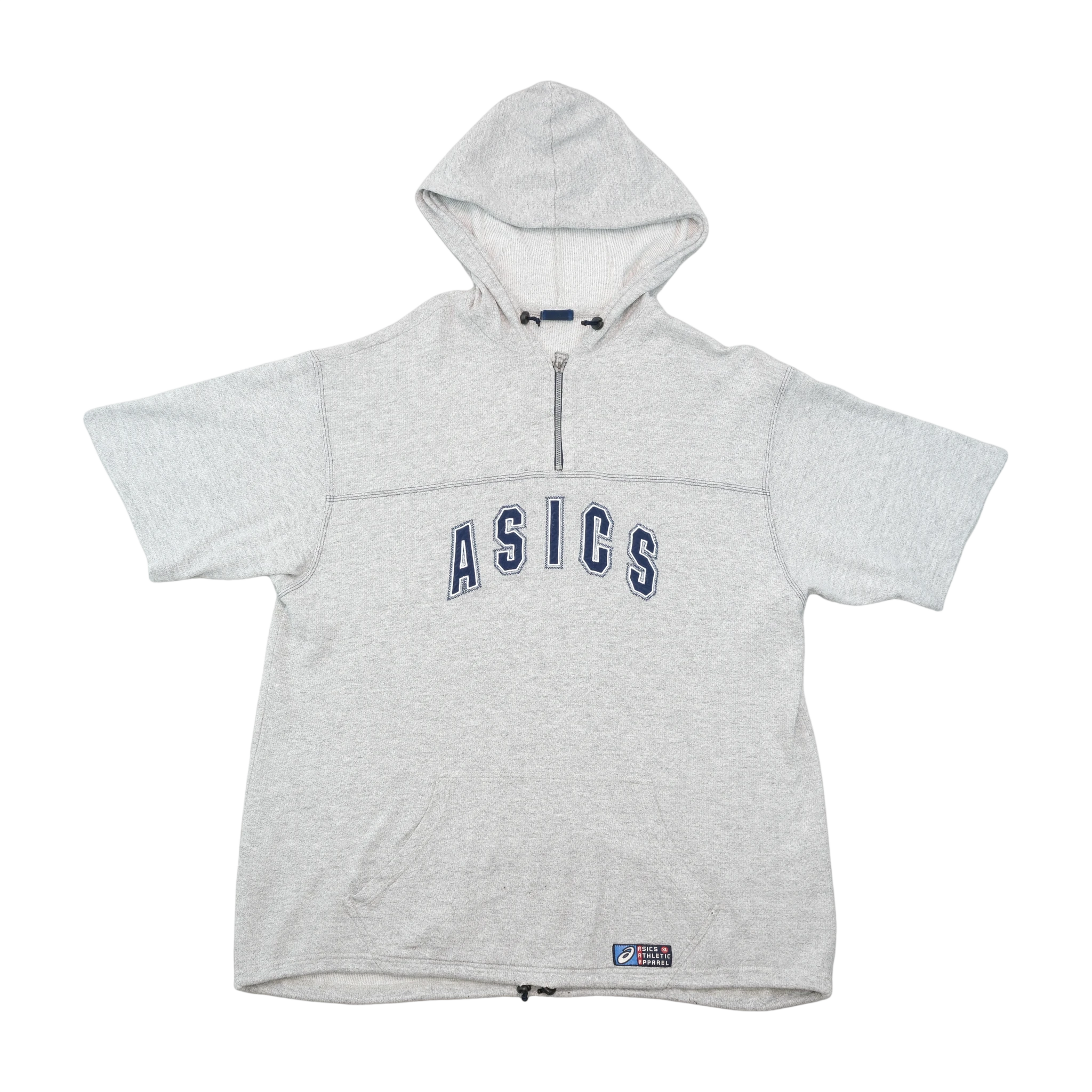 Polar com capuz ASICS vintage de Manga curta com Meio Fecho