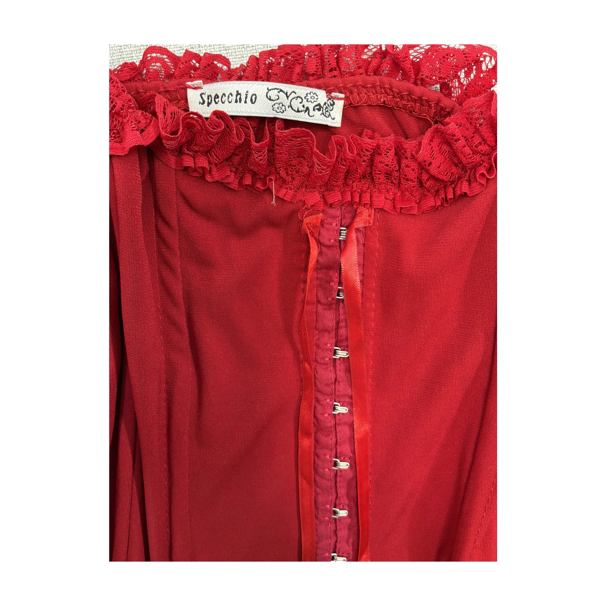 Red Ruffled Cami Top