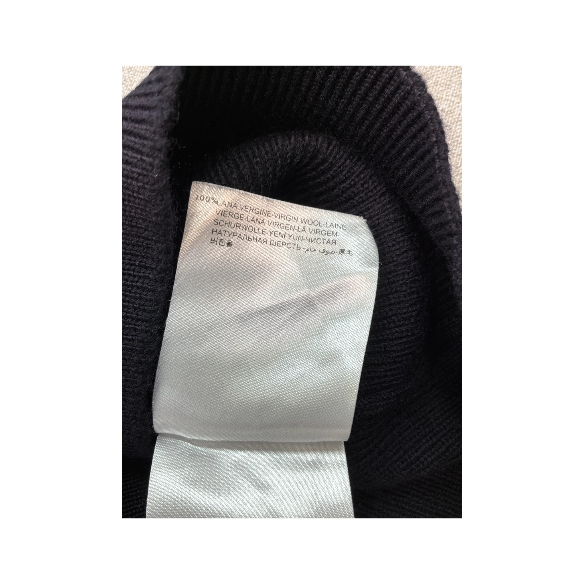 Marina Yachting Virgin 100% Wool Ribbed Quarter Zip Sweater