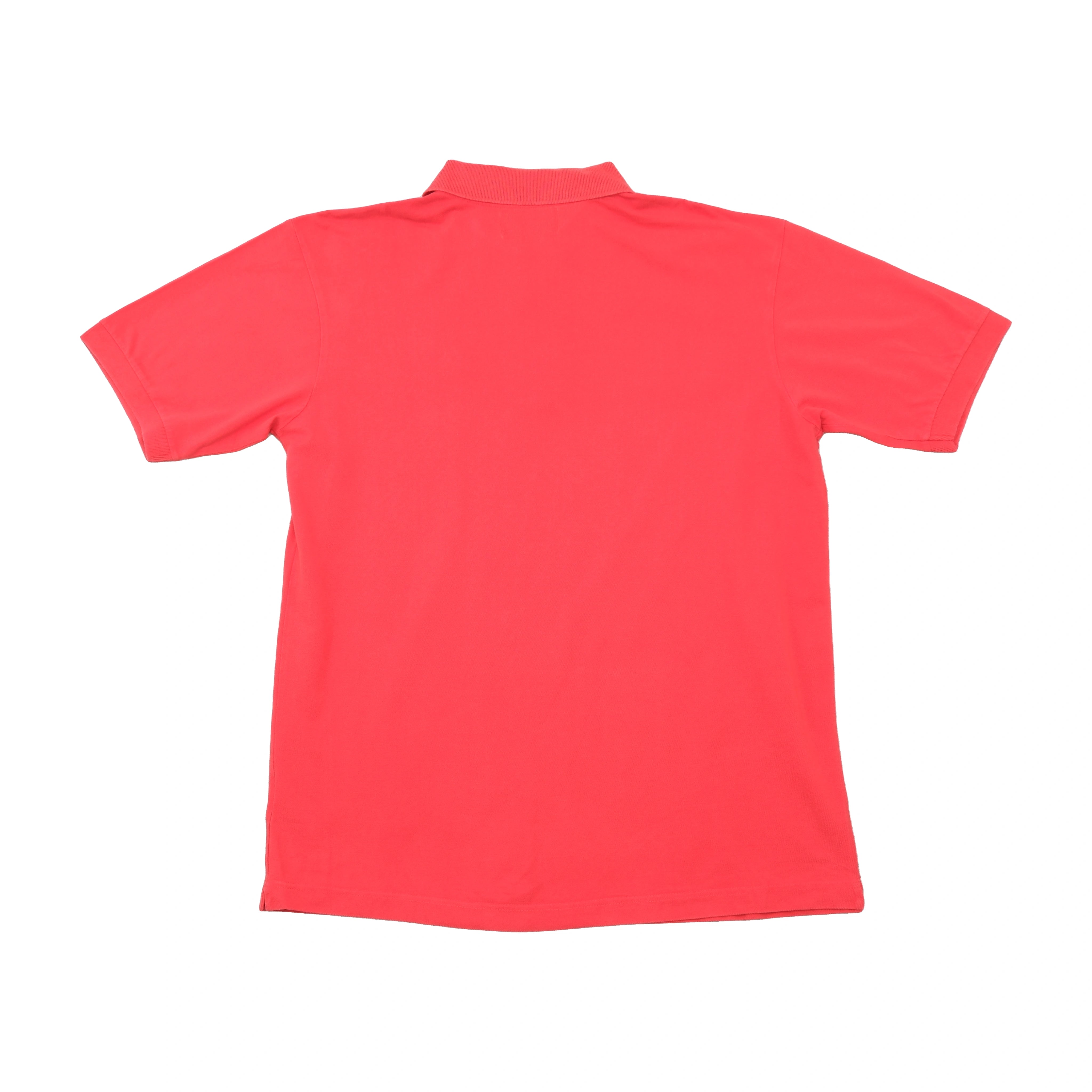 Polo Kappa em piqué de algodão vermelho com logótipo