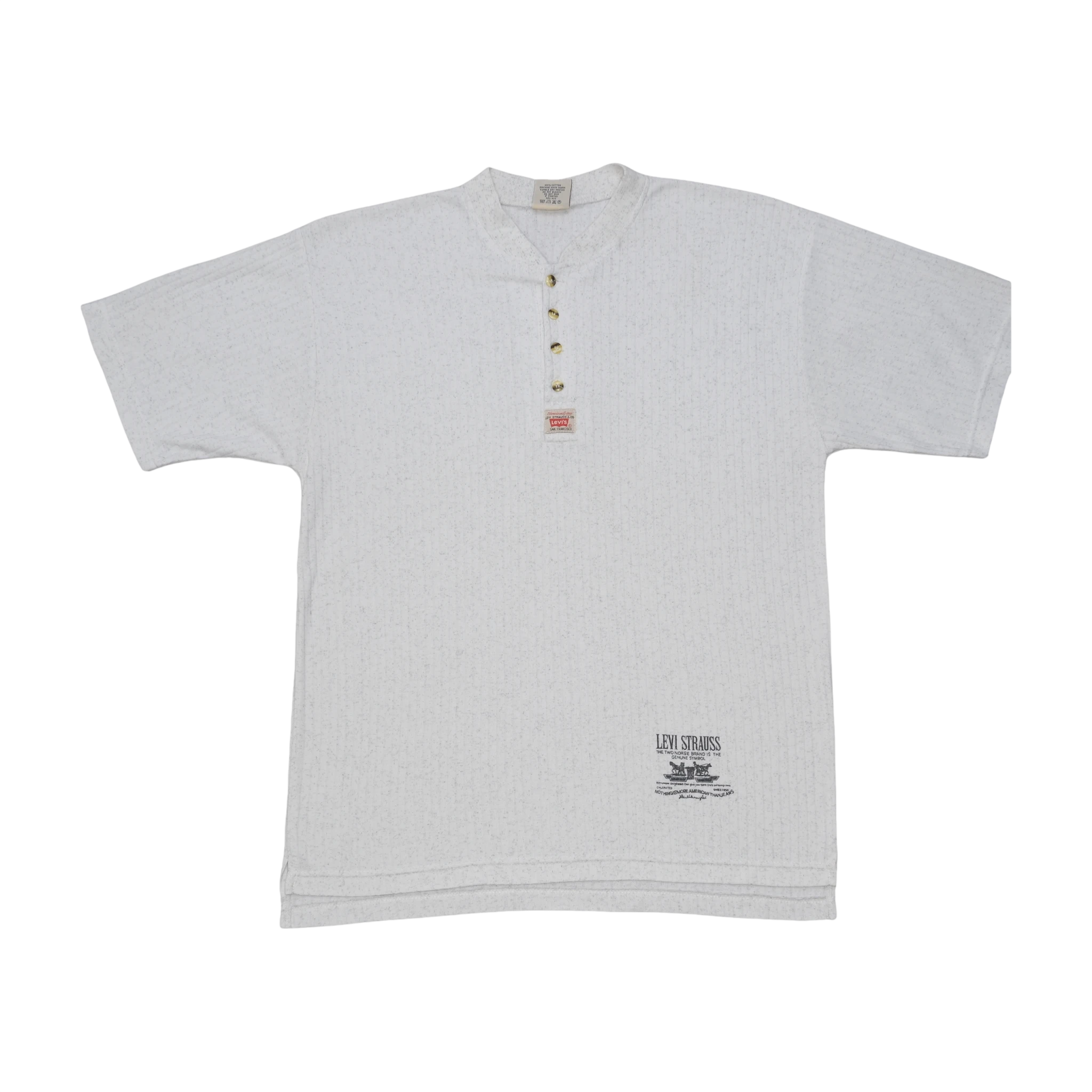 Levi Strauss Cotton Fleck Knit Henley Shirt