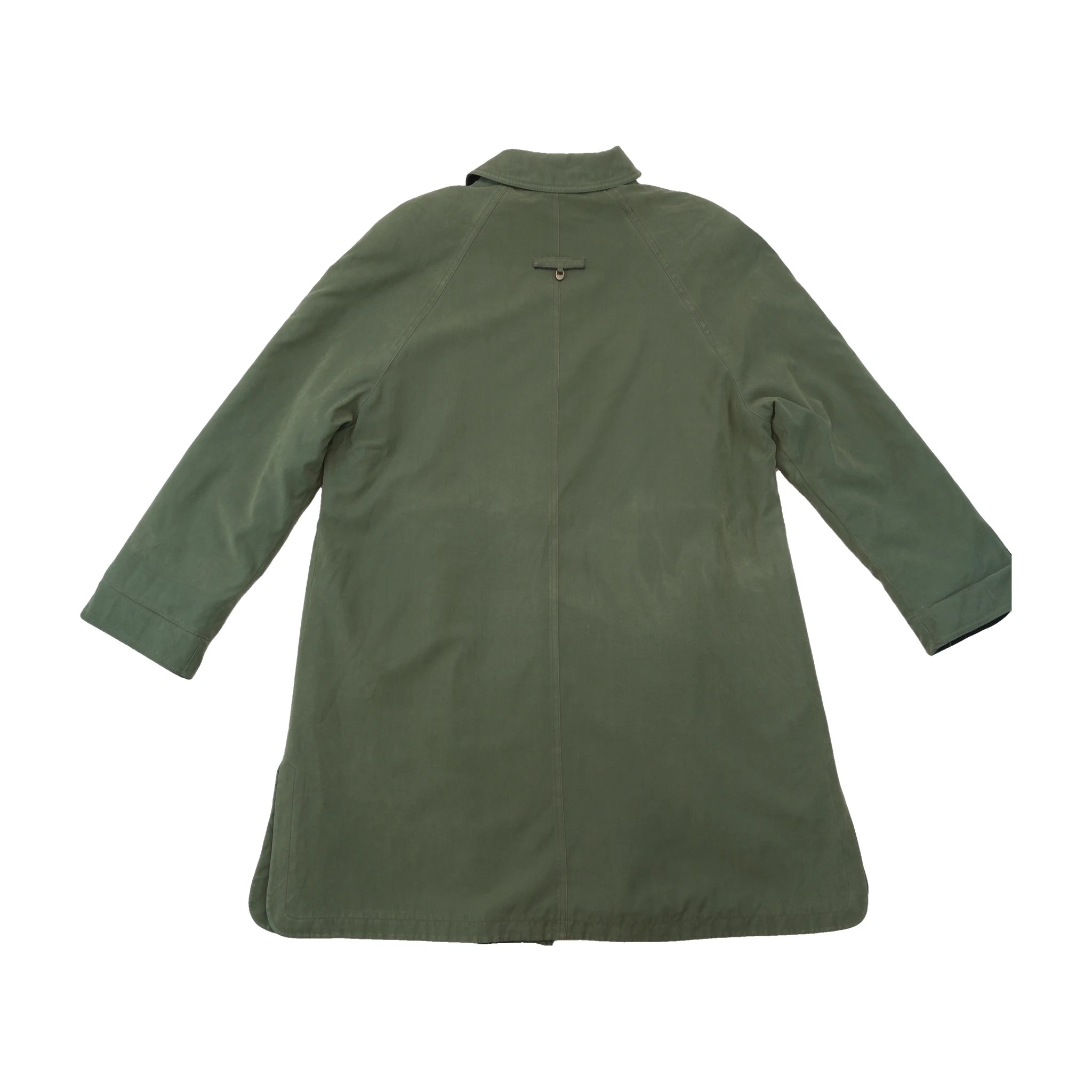 Vintage Olive Green Longline Raglan Utility Jacket