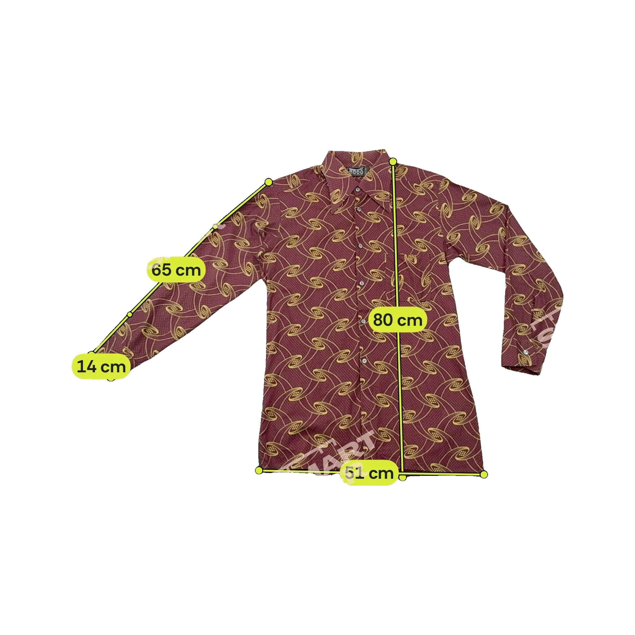 Young Style 2000 Abstract Chain Print Button-Up Shirt