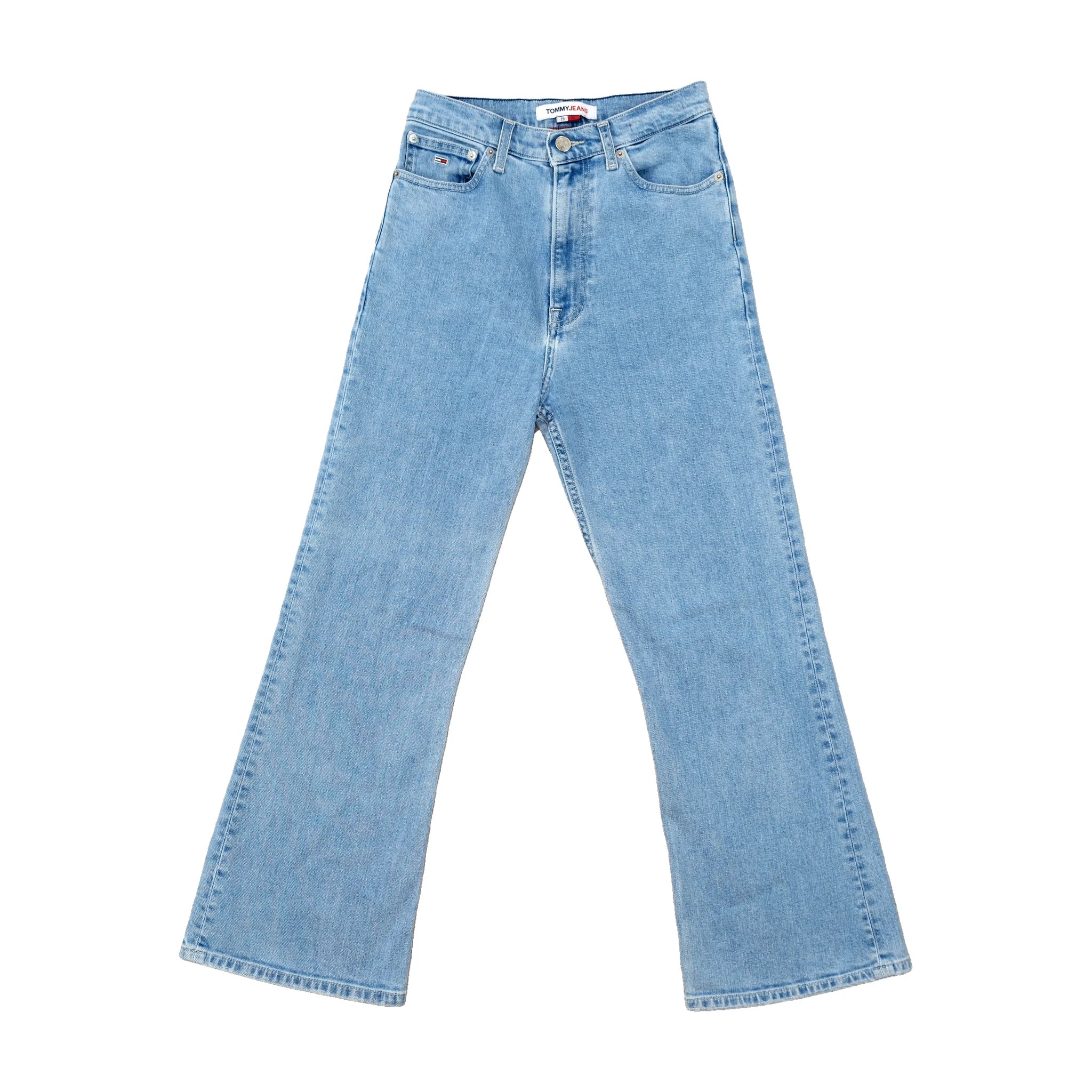 Calças de ganga Tommy Jeans Harper à boca de sino em algodão de Cintura Subida e Tornozelo