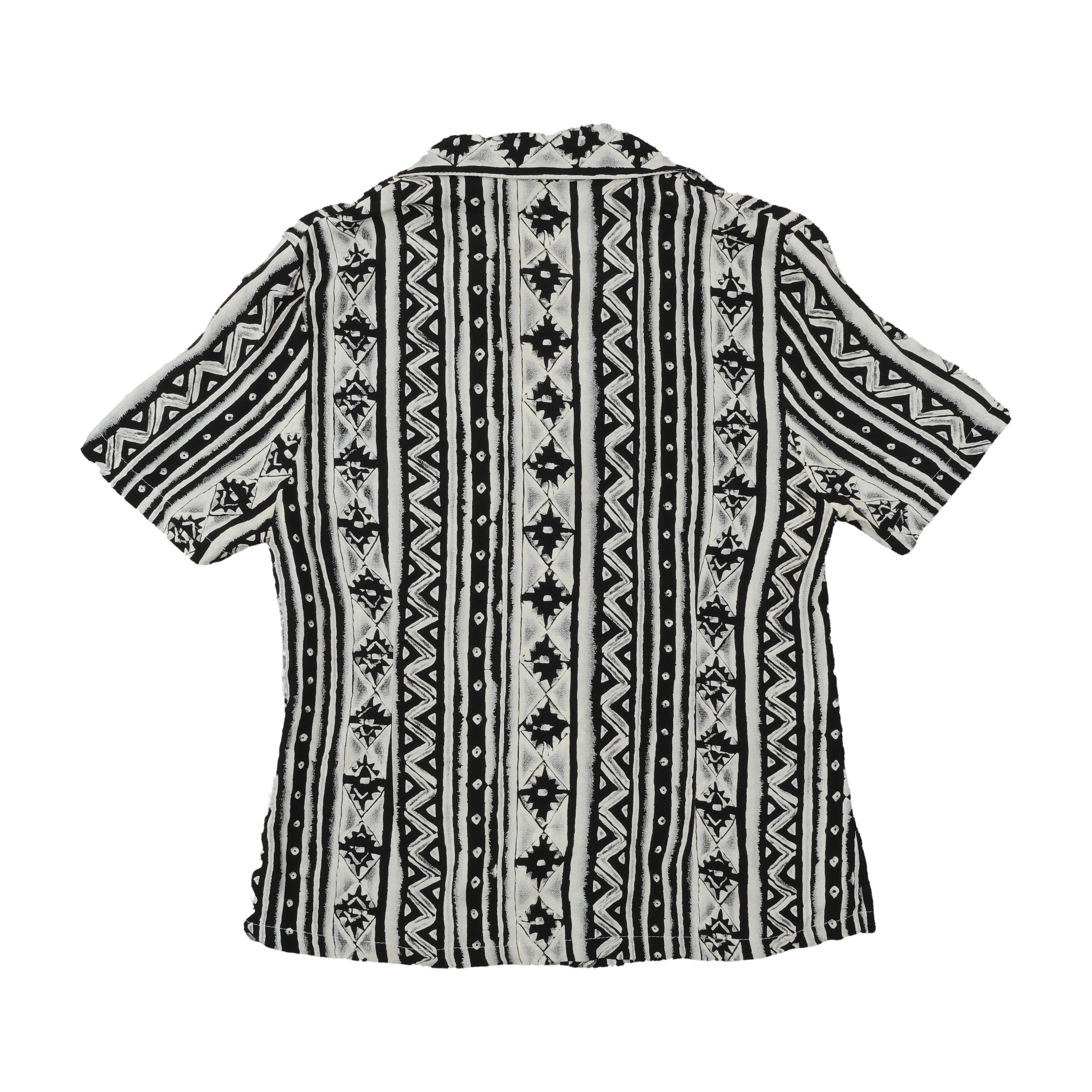 Lisa Tossa Monochrome Pattern Button Up Shirt