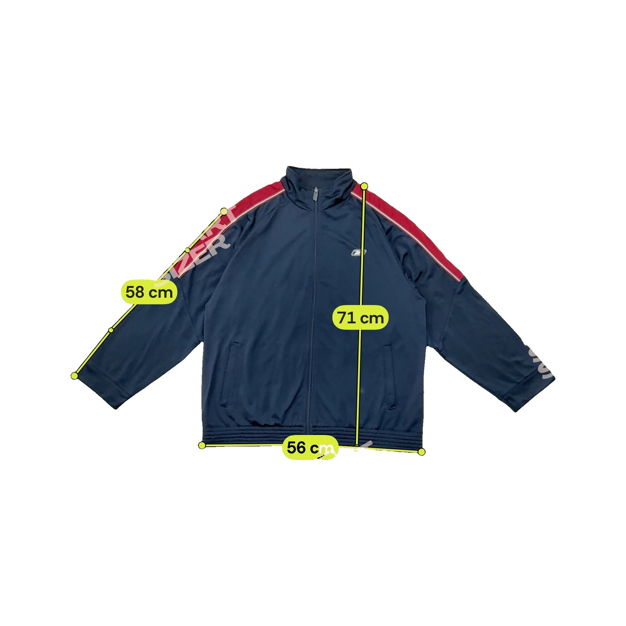 Reebok Navy & Red Piped Full-Zip Track Jacket