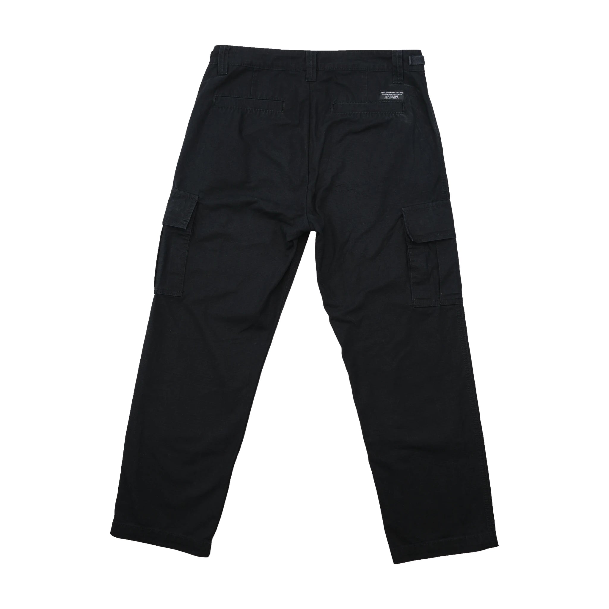 Thrills Co Black Organic Cotton Cargo Chinos