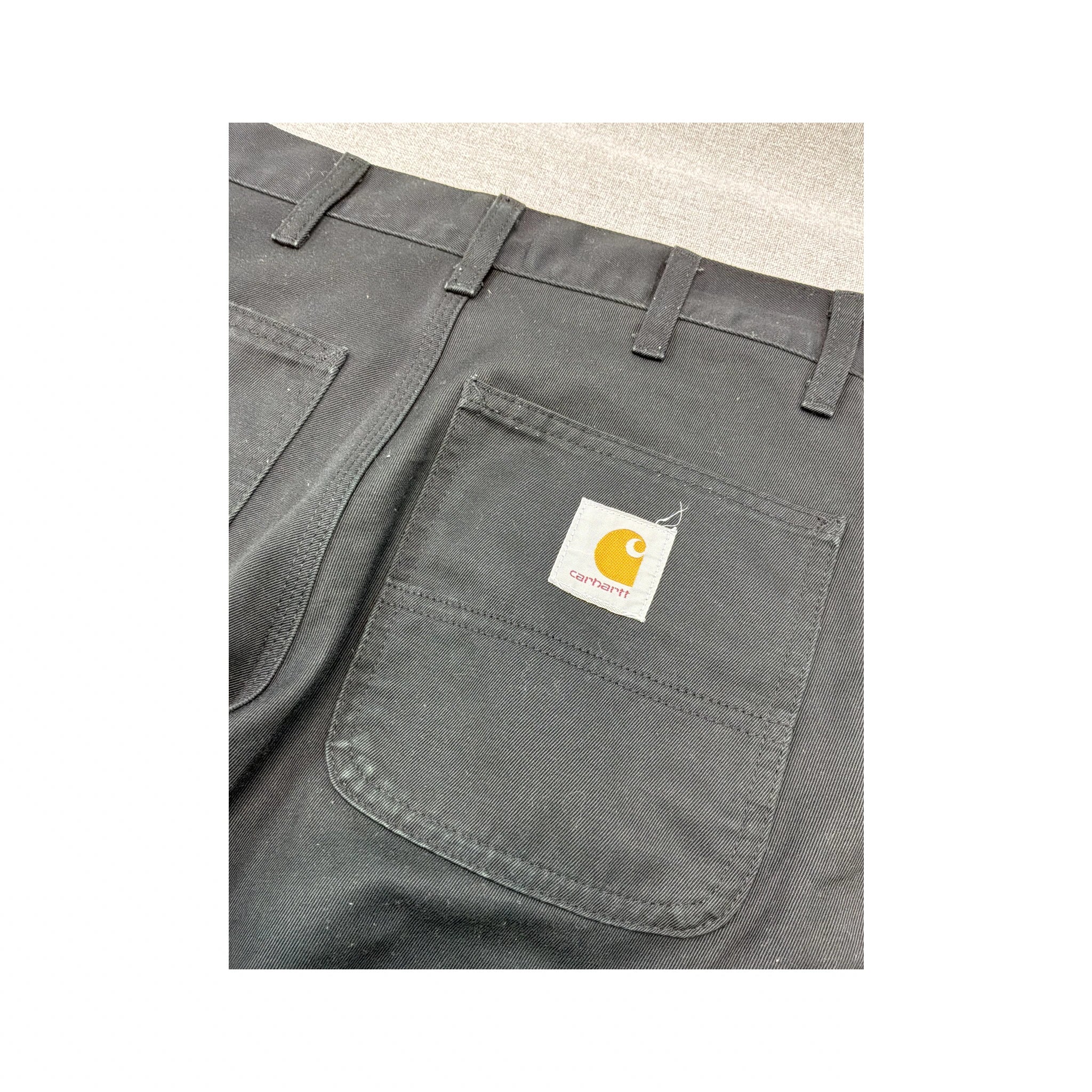 Chinos de trabalho Carhartt pretos de perna direita
