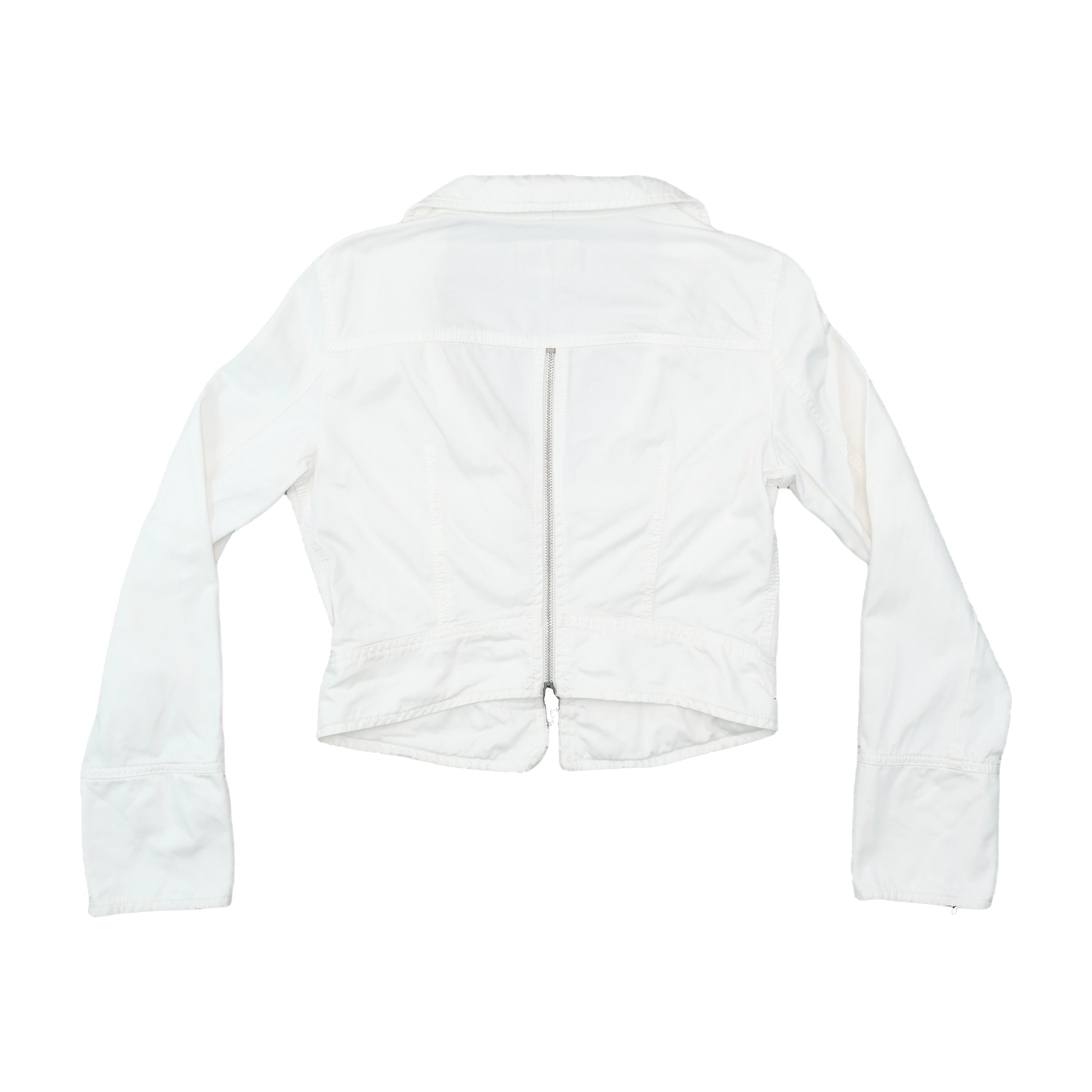 Armani Jeans White Zip Up Utility Jacket