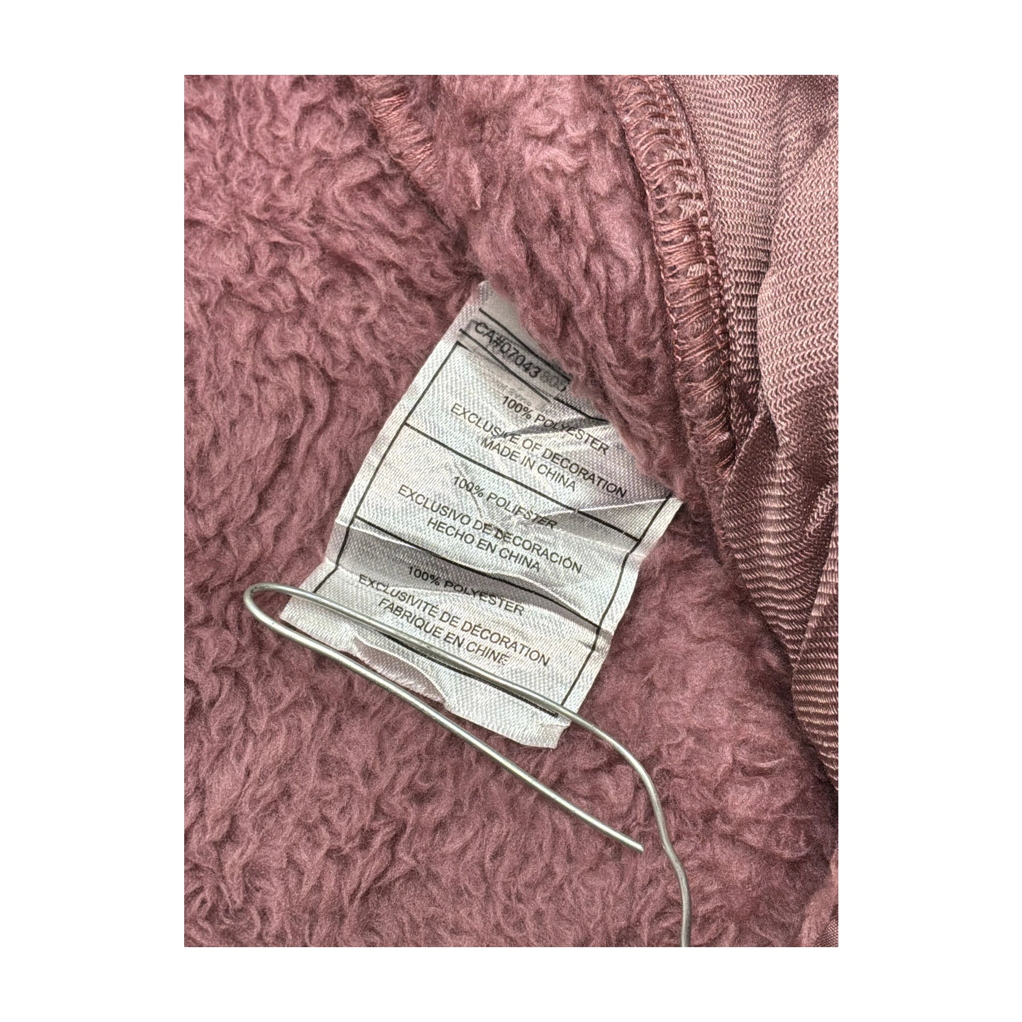 Casaco Polar com capuz Reebok Malva em Sherpa com Fecho Total
