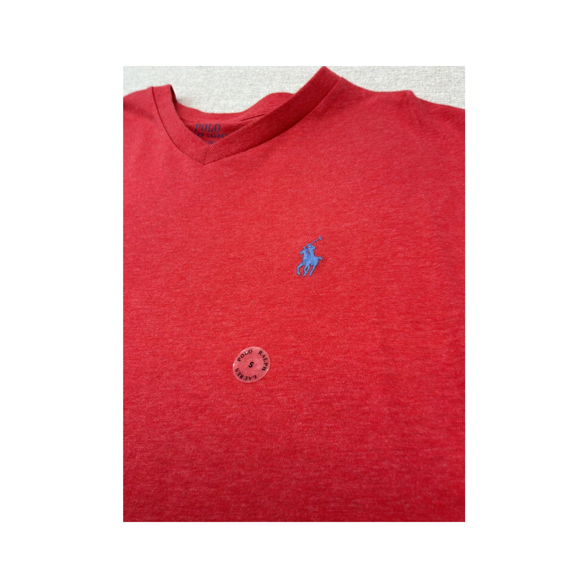Polo Ralph Lauren Classic Fit Pink V-Neck Cotton T-Shirt