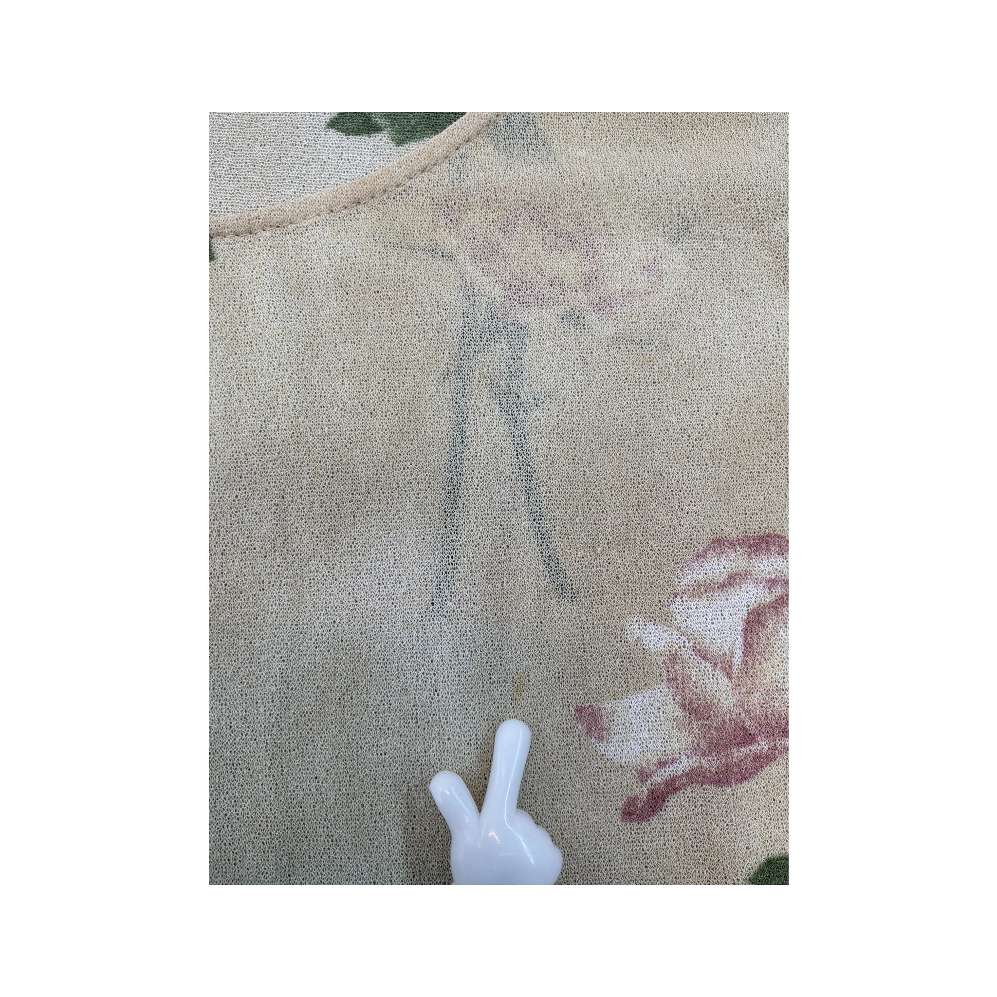 Evidence Classics Sheer Rose Print T-shirt