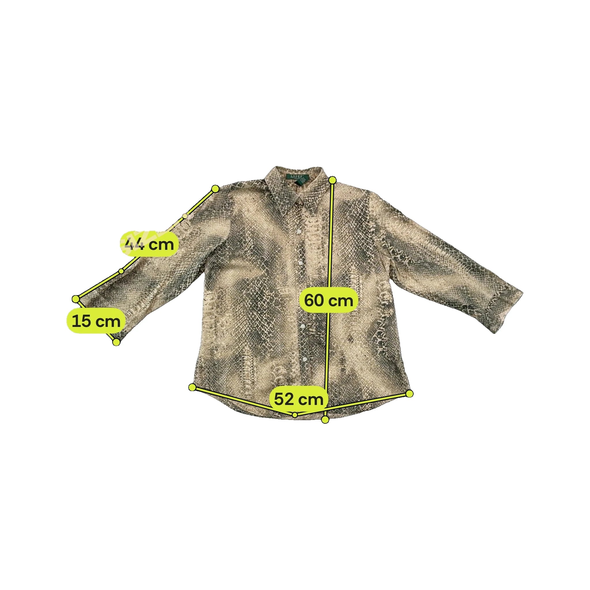 Lauren Ralph Lauren Vintage Snakeskin Print Cotton Shirt