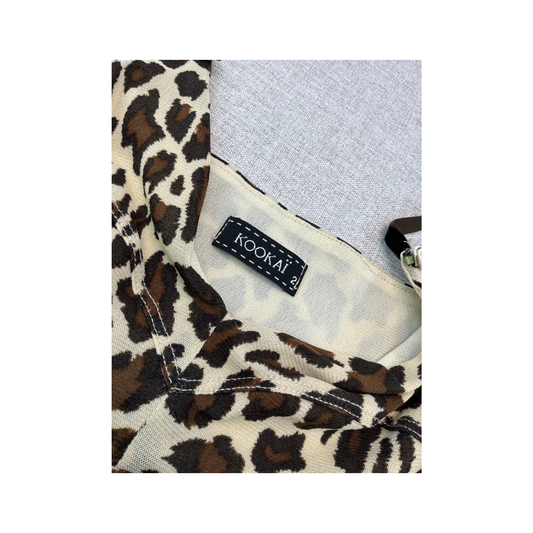 Kookaï Leopard Print Slip Dress