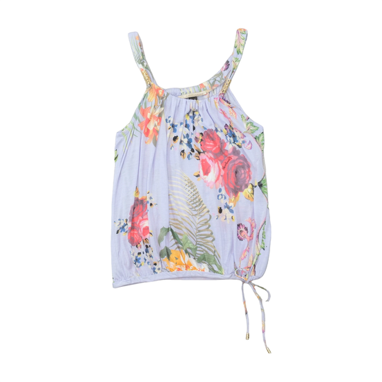 Roberto Cavalli Class Floral Print Viscose Bubble Hem Blouse