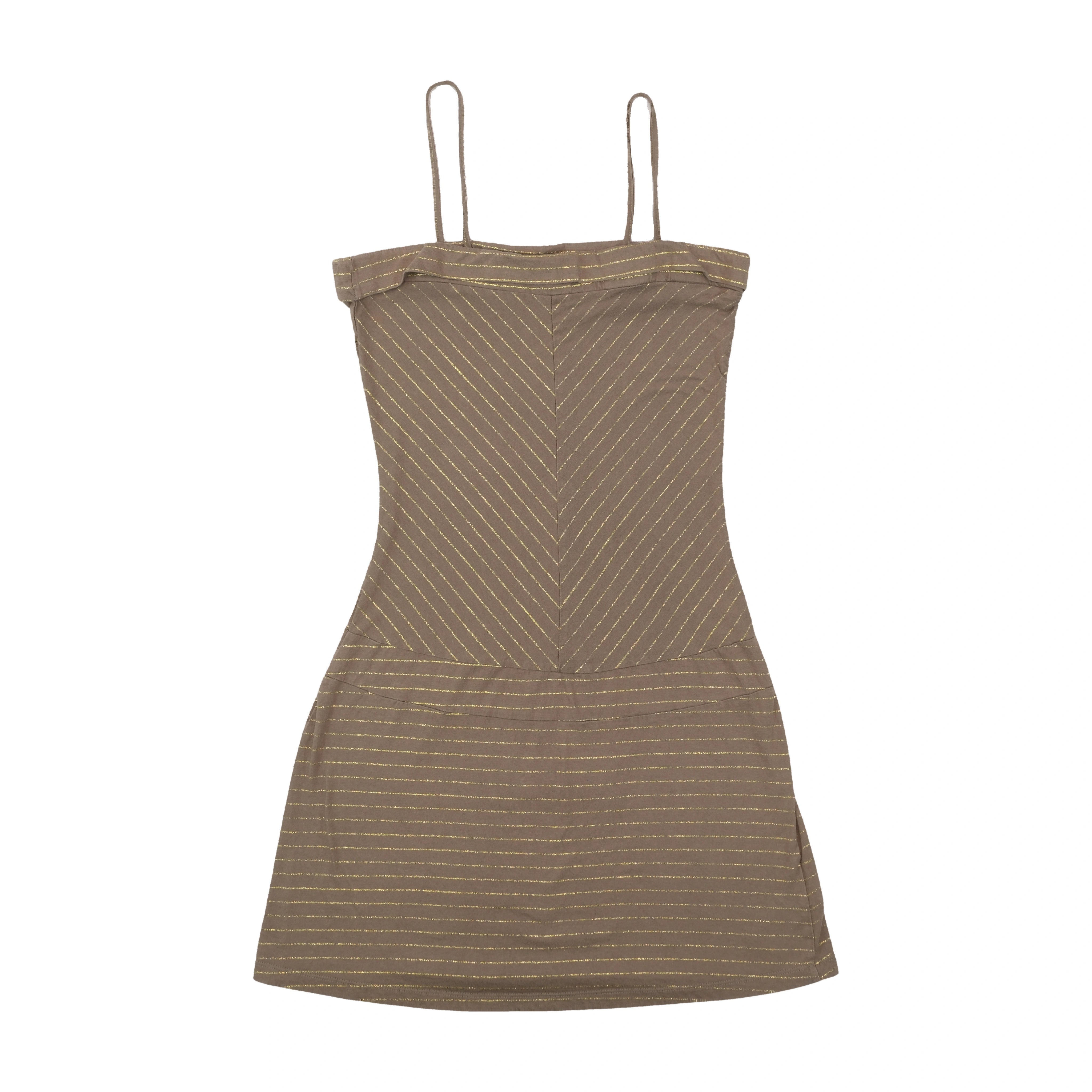 Colours Of The World Metallic Stripe Slip Dress