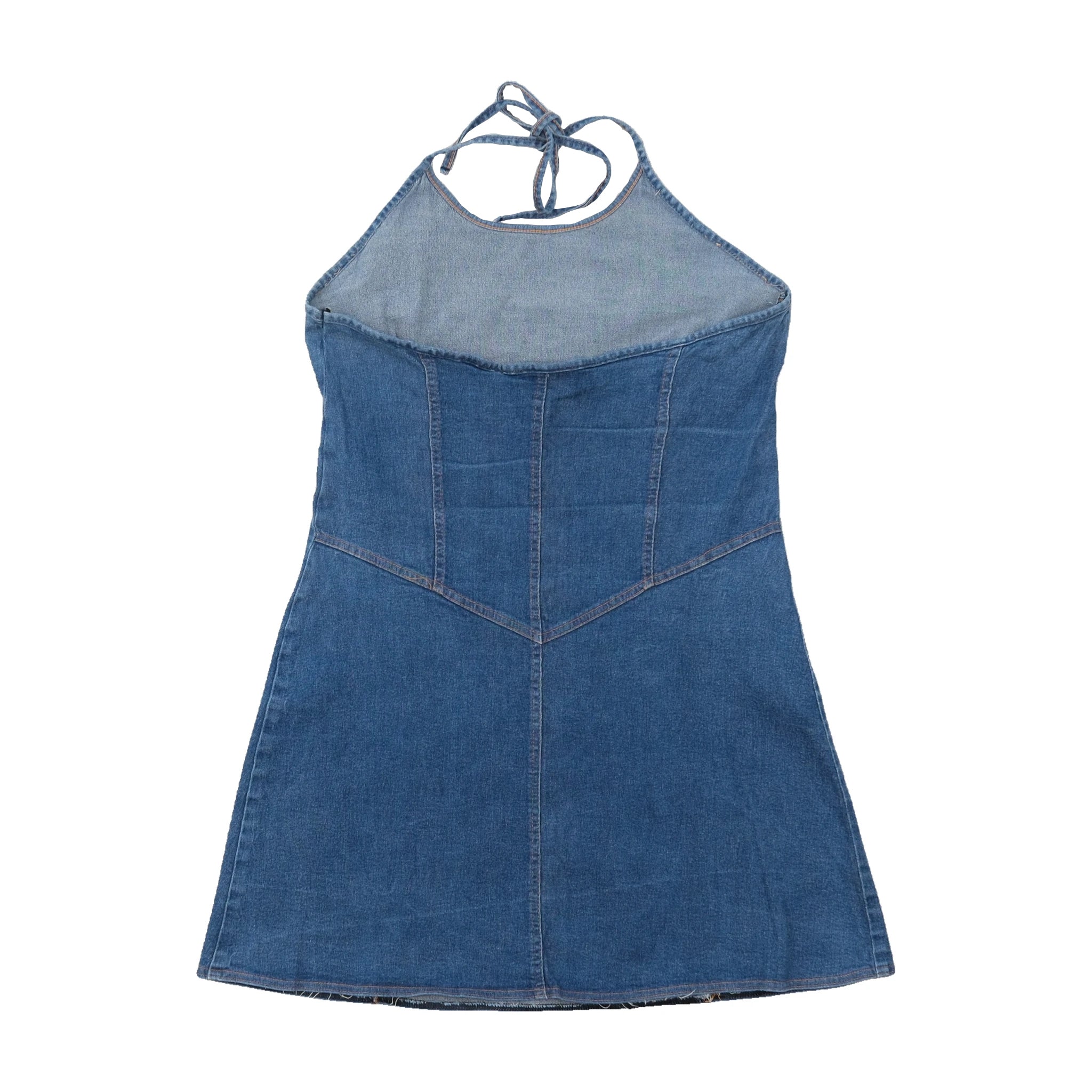 Blue Denim Halter Dress (Photos)