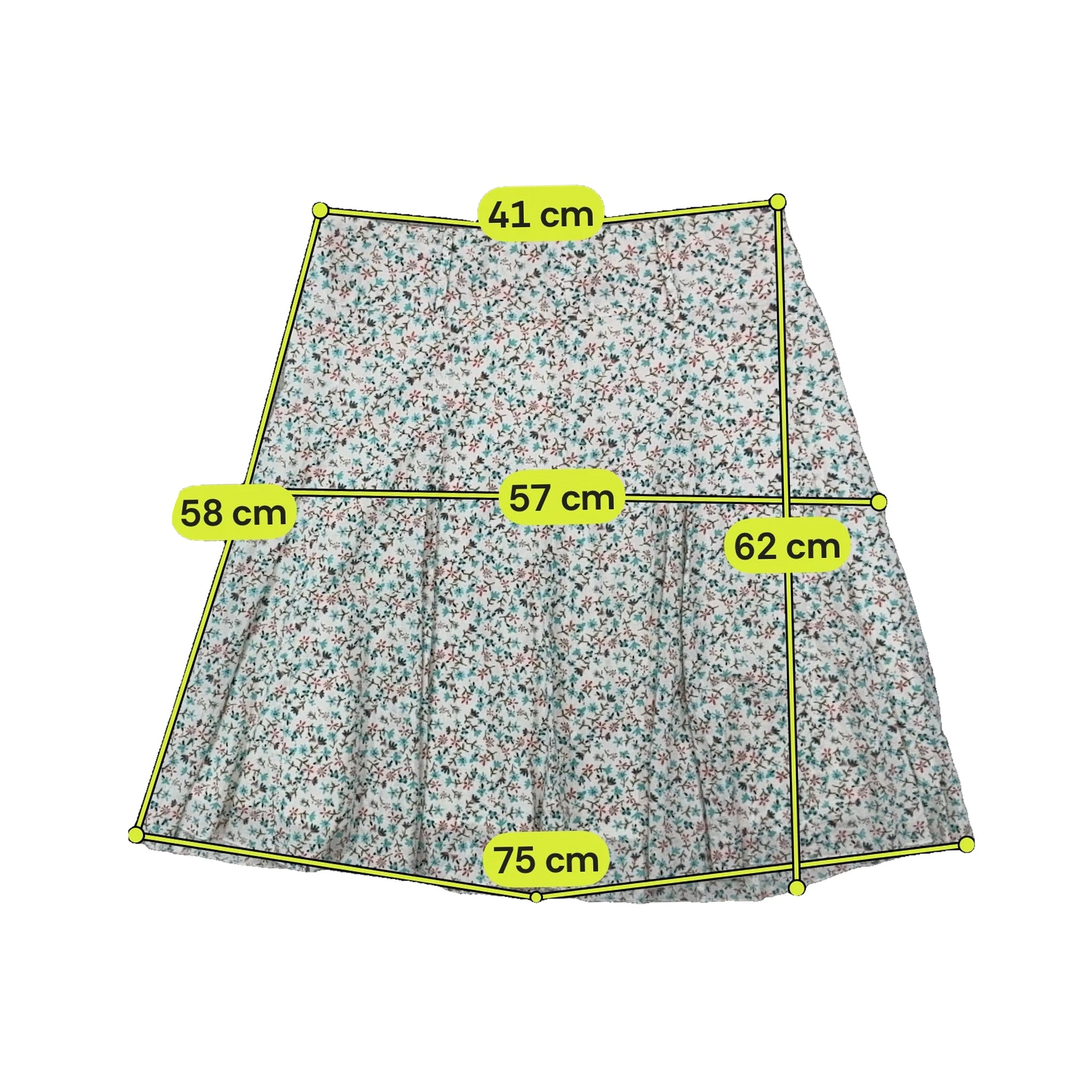 Benotti floral smocked panel skirt