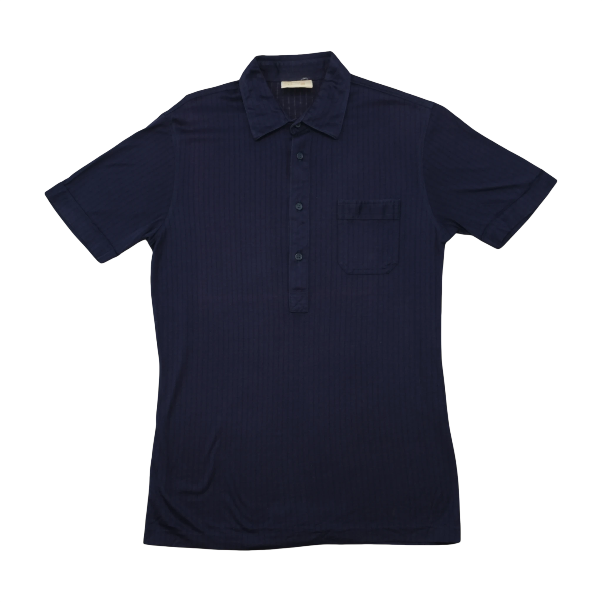 Angelo Litrico Tonal Pinstripe Cotton Polo Shirt