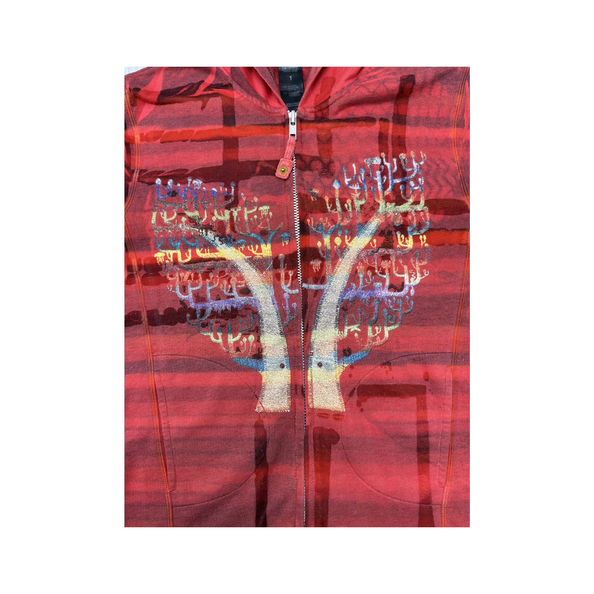 Sweatshirt com capuz Custo Barcelona com Fecho e estampado gráfico