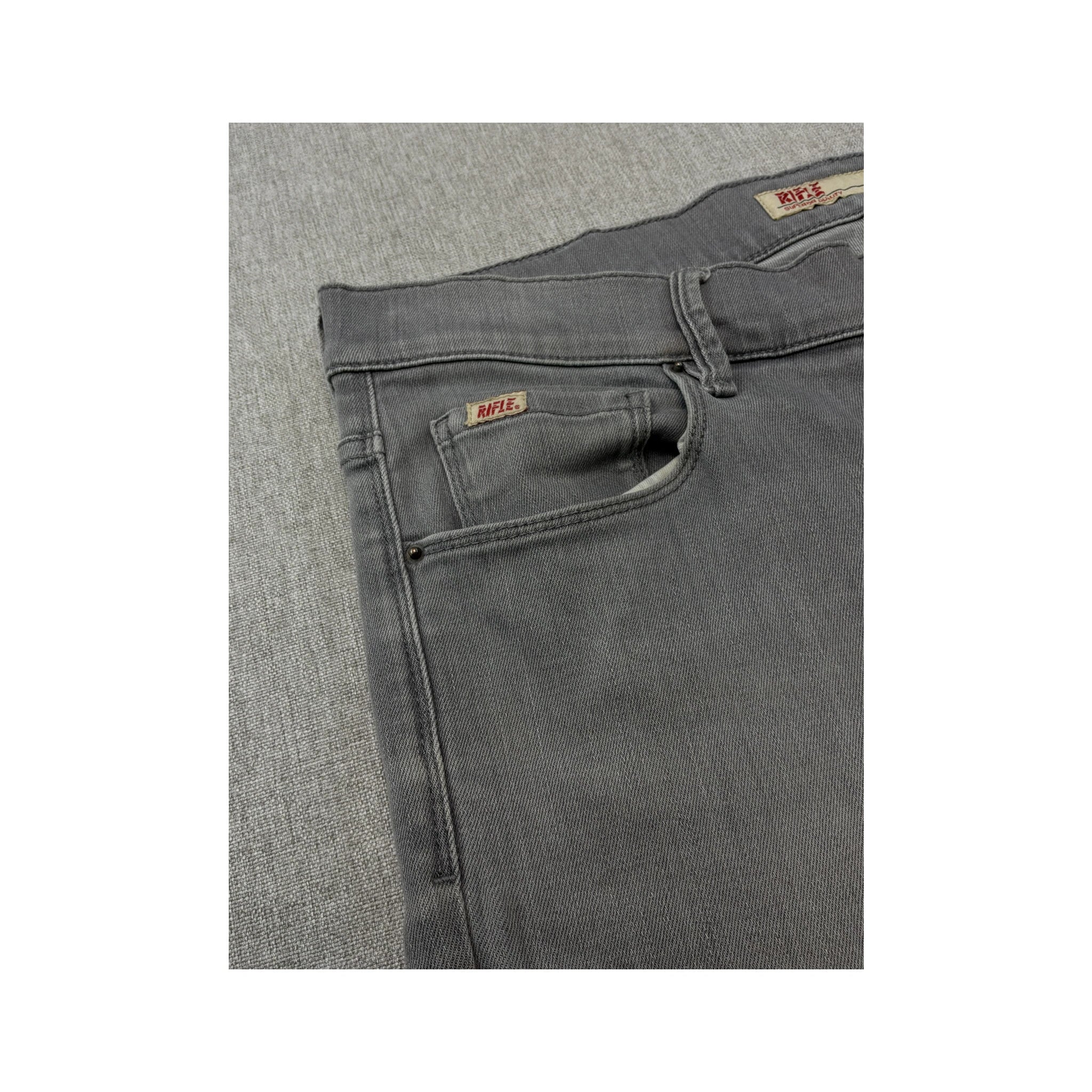 Rifle Light Wash Distressed Denim Jeans