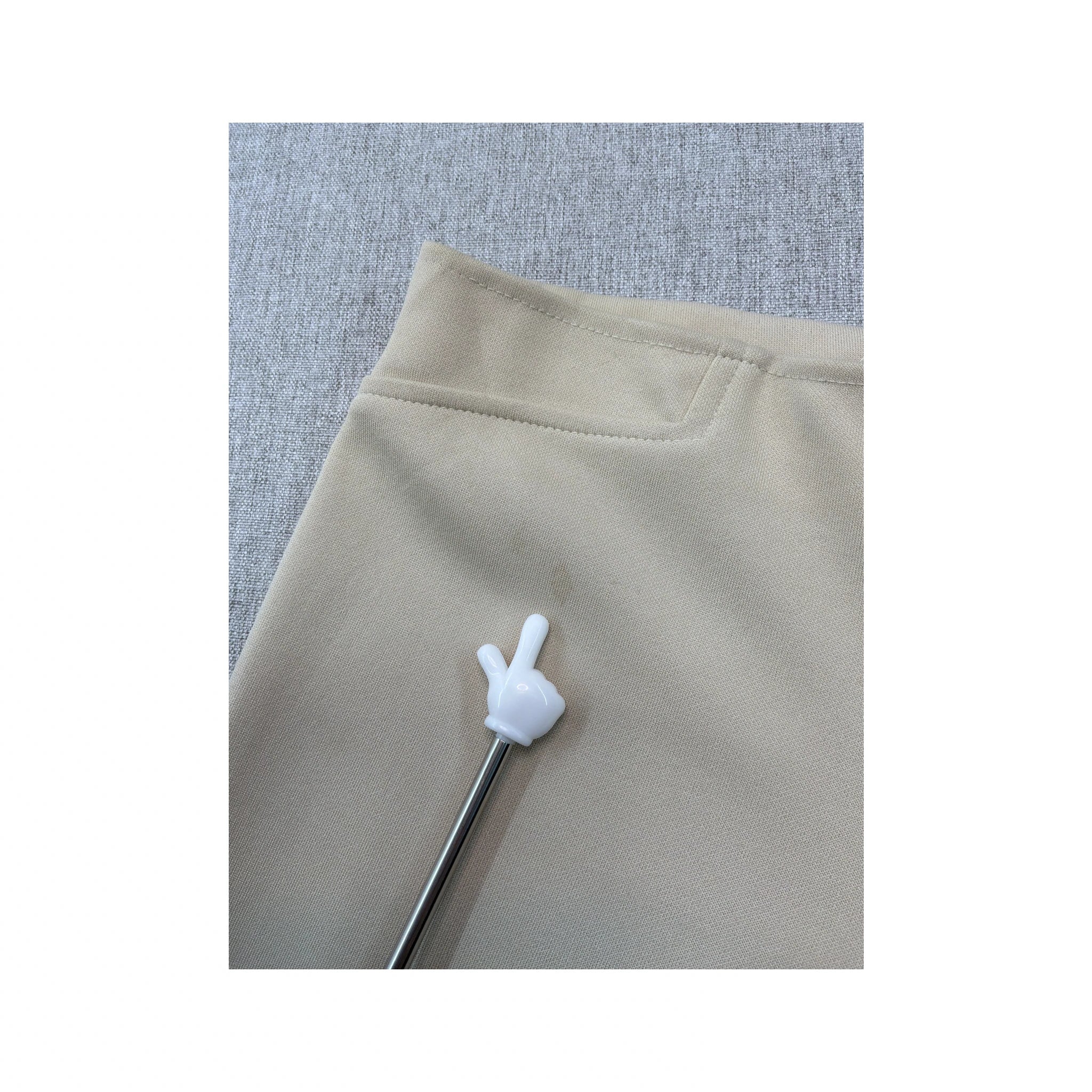 Vintage Beige Pull-On Straight Leg Pants