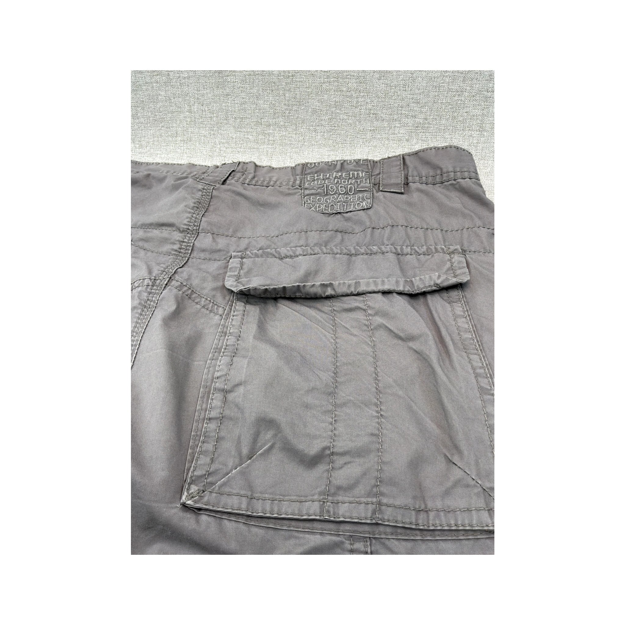 Infinity Man Gray Cotton Utility Cargo Pants
