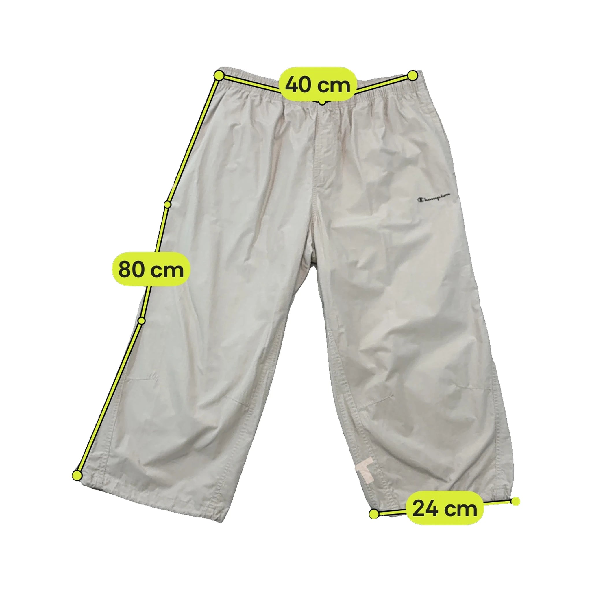 Champion Vintage Beige Athletic Nylon Capris