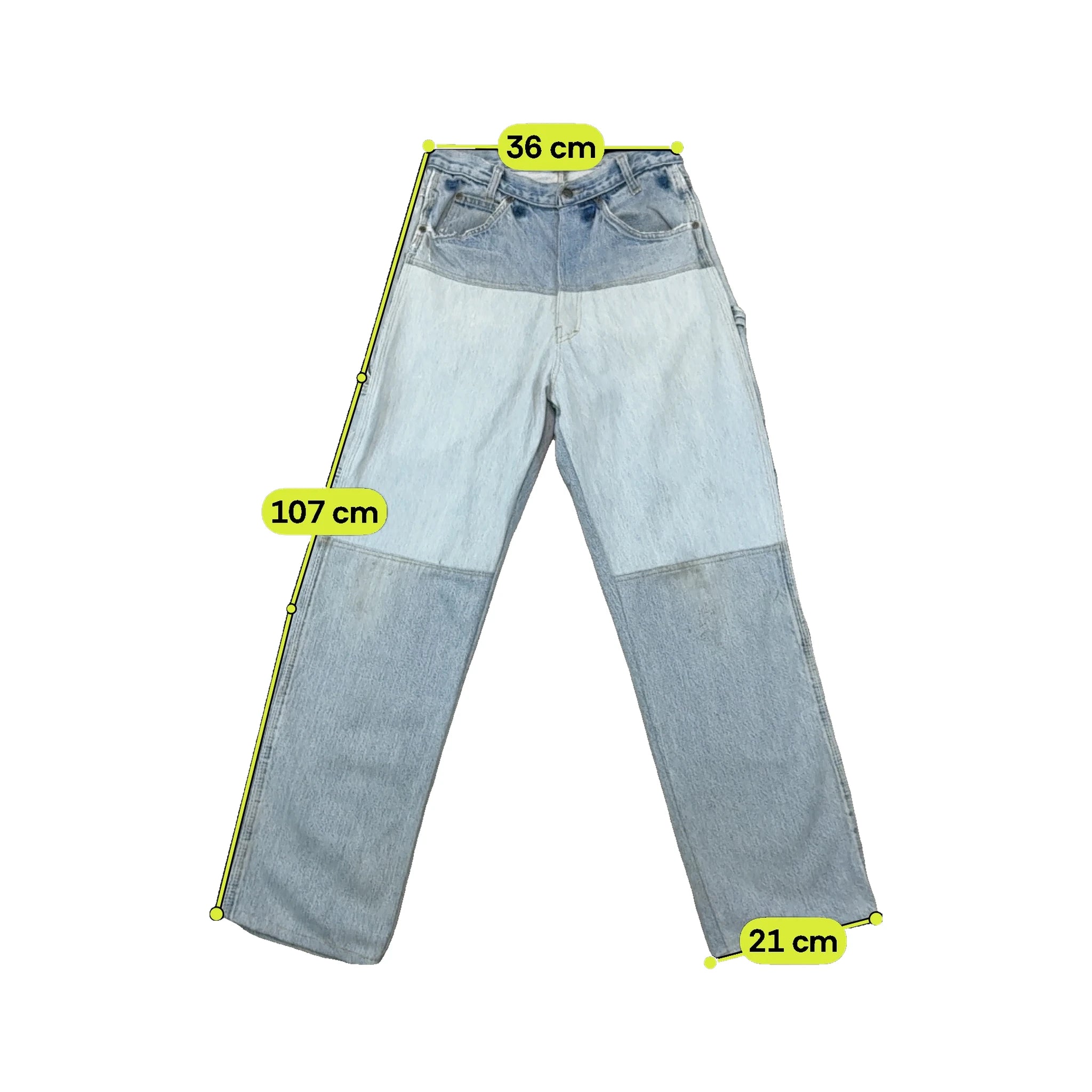Calças de ganga de carpinteiro Dickies vintage Bicolores