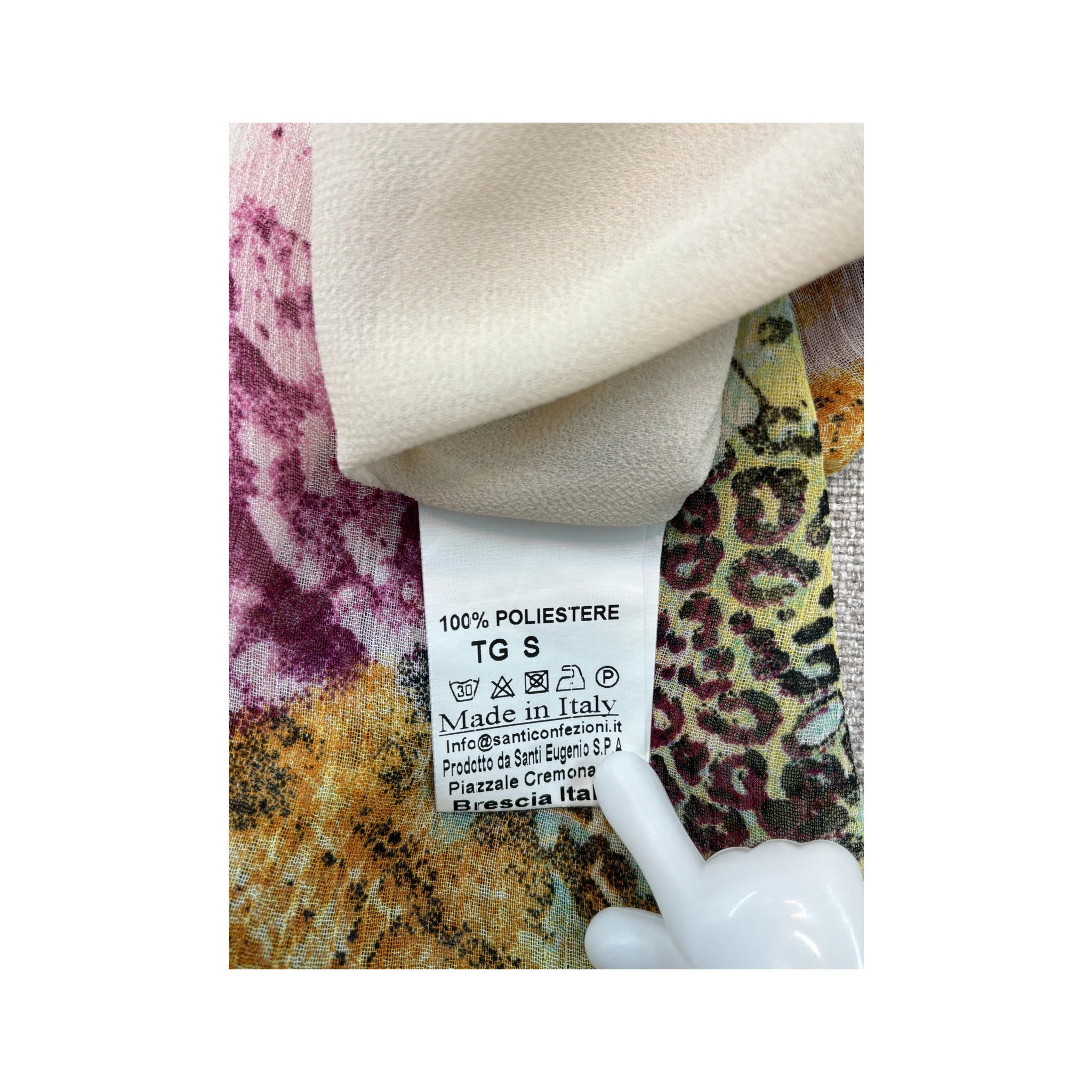Made in Italy Abstract Animal Print Slip Dress