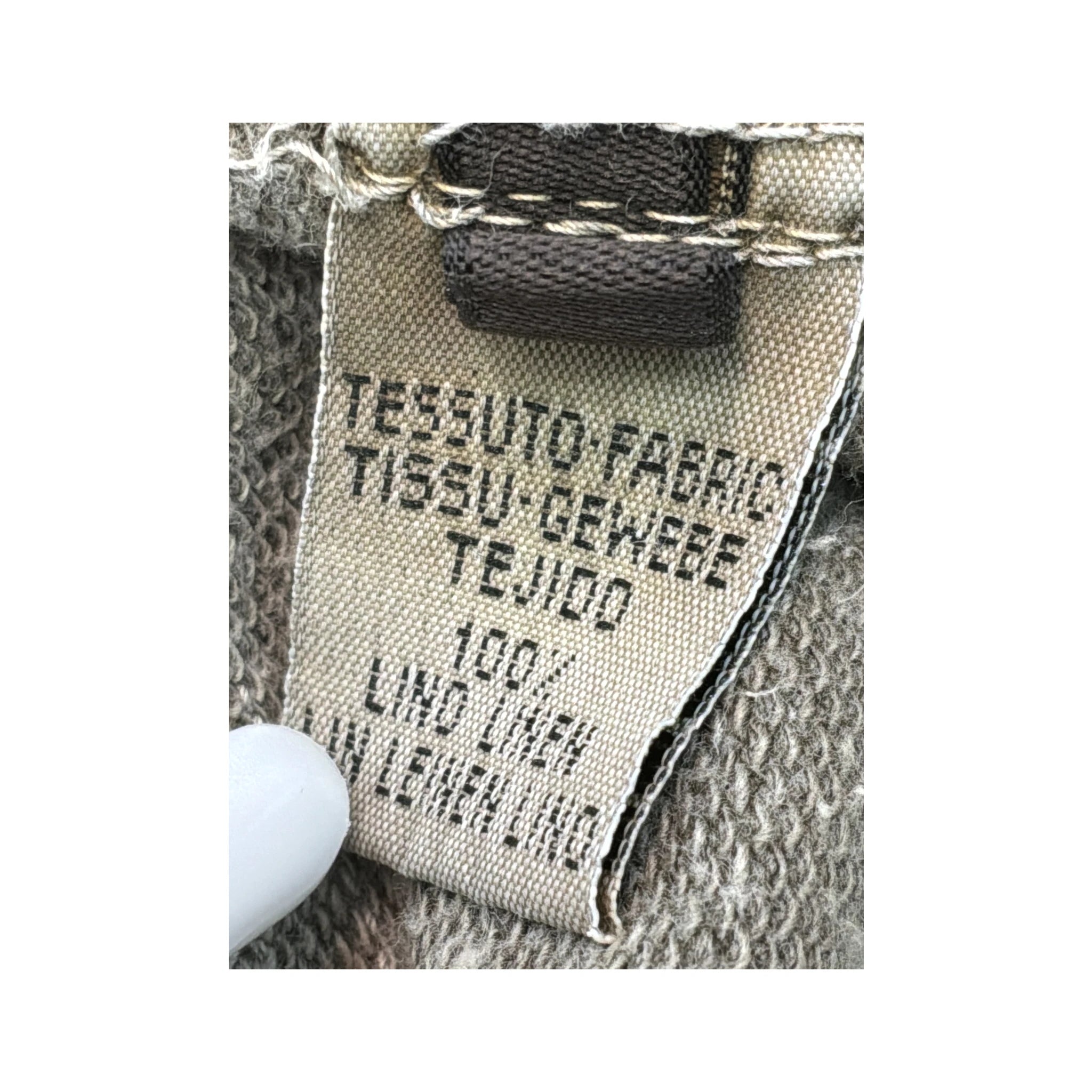 Calças vintage Blue Cult de perna larga em Mistura de Linho com Patchwork