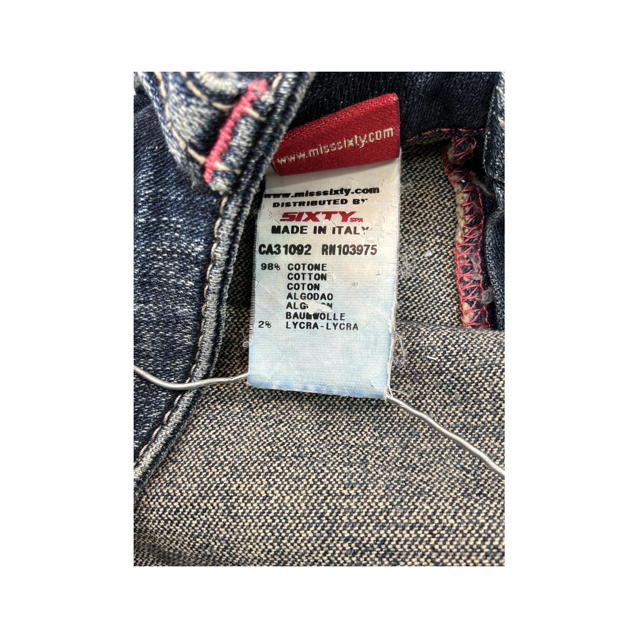 Miss Sixty Ruched Side Panel Cotton Blend Denim Jeans (Smartsizer)