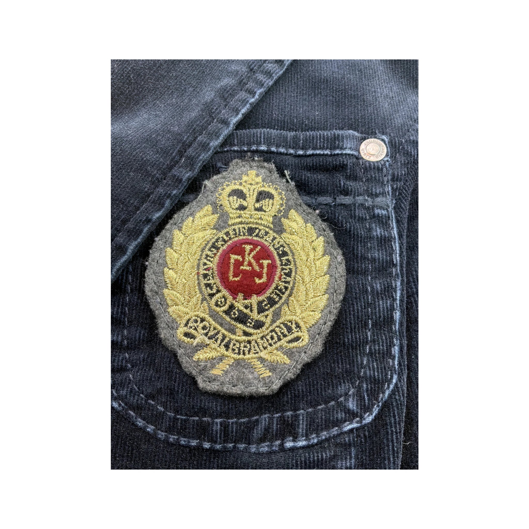 Calvin Klein Jeans Crest Patch Single-Button Blazer Jacket