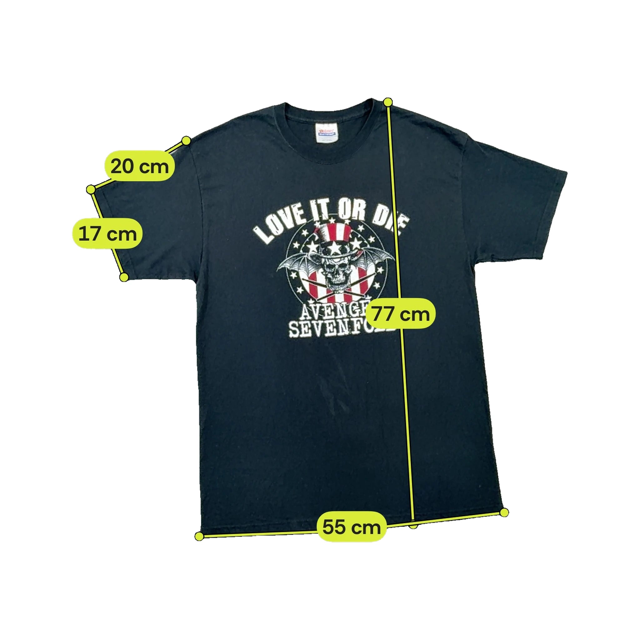 T-shirt de Banda Avenged Sevenfold Love It Or Die com estampado gráfico