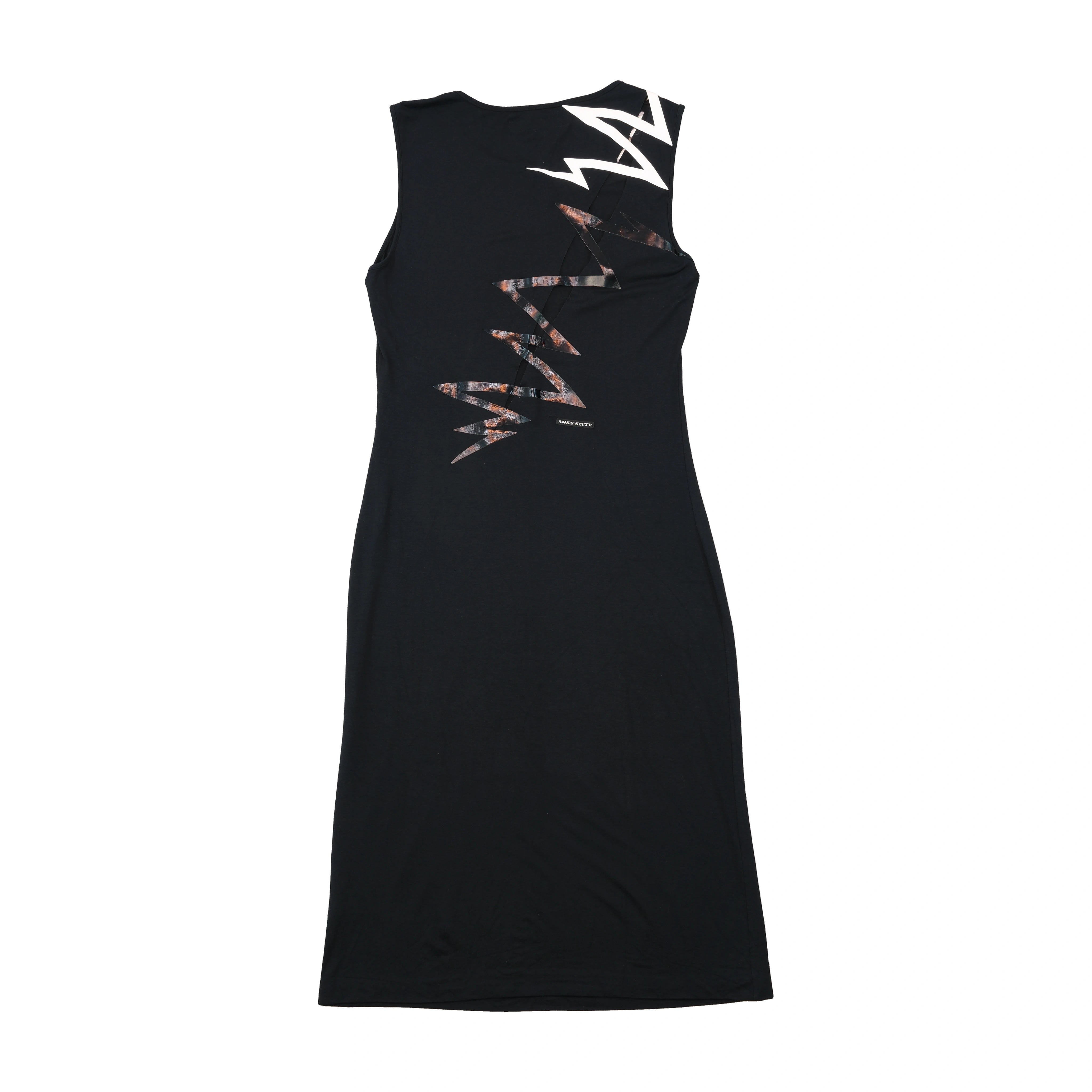 Miss Sixty Y2K Zigzag Cutout Midi Dress