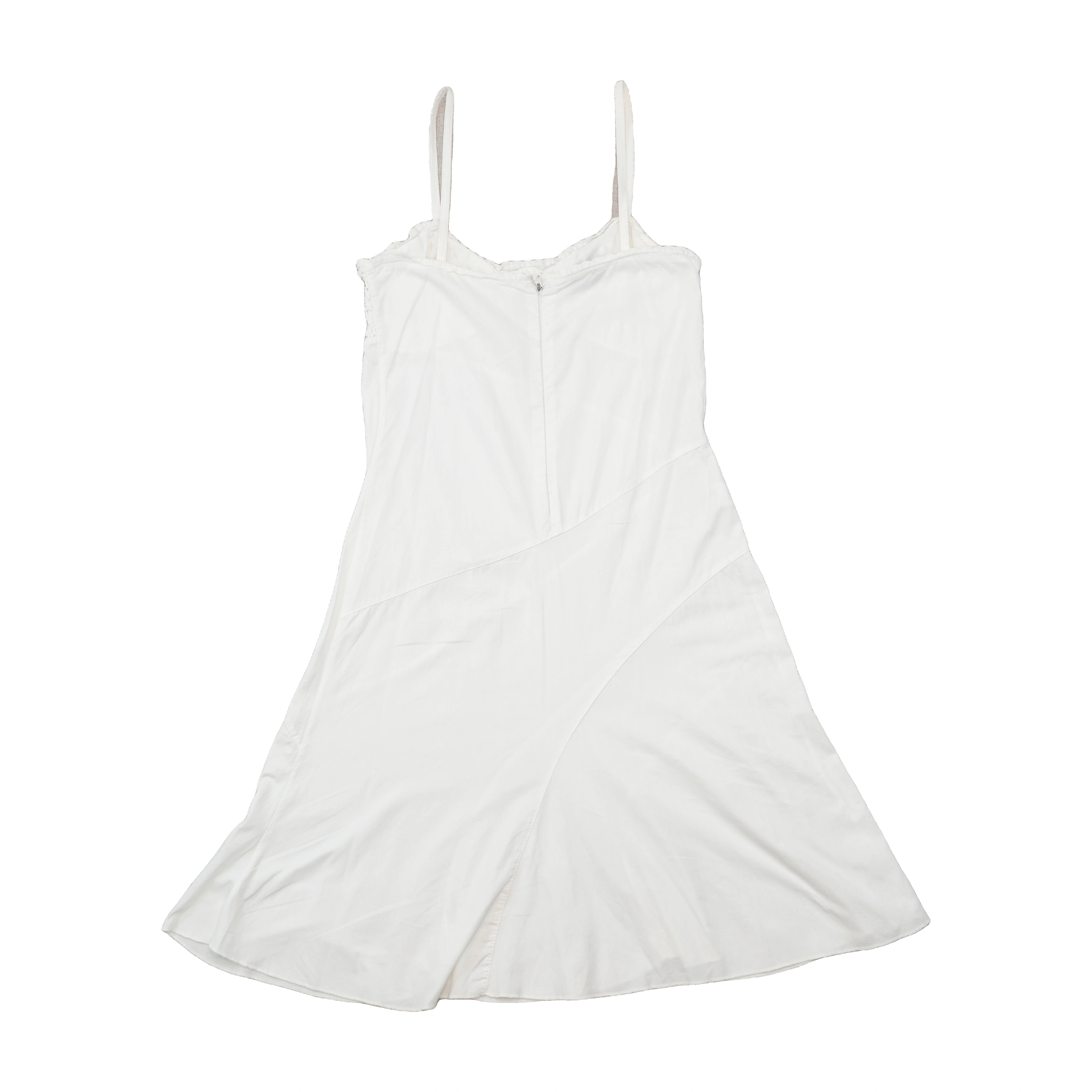 Faddy's Crochet Trim White Cotton Slip Dress