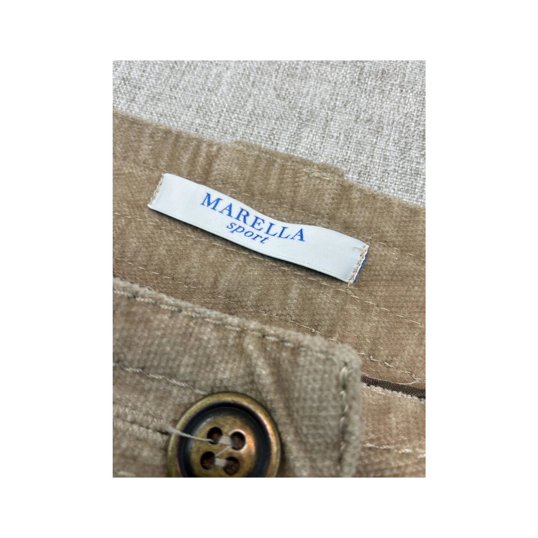Marella Sport Beige Embroidered Pocket Mini Skirt